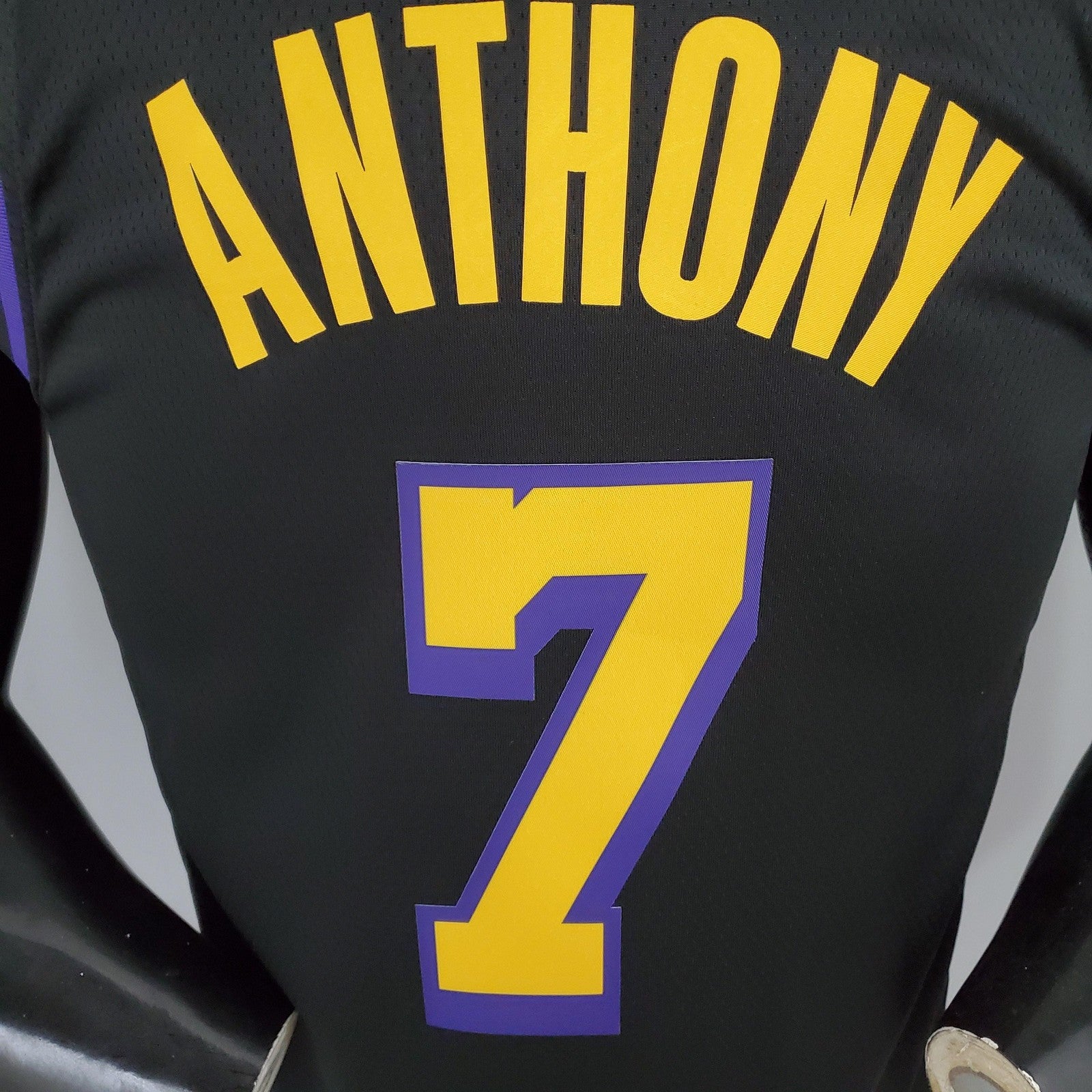 2021 Anthony#7 Los Angeles Lakers Black Latin Black Nba Jersey