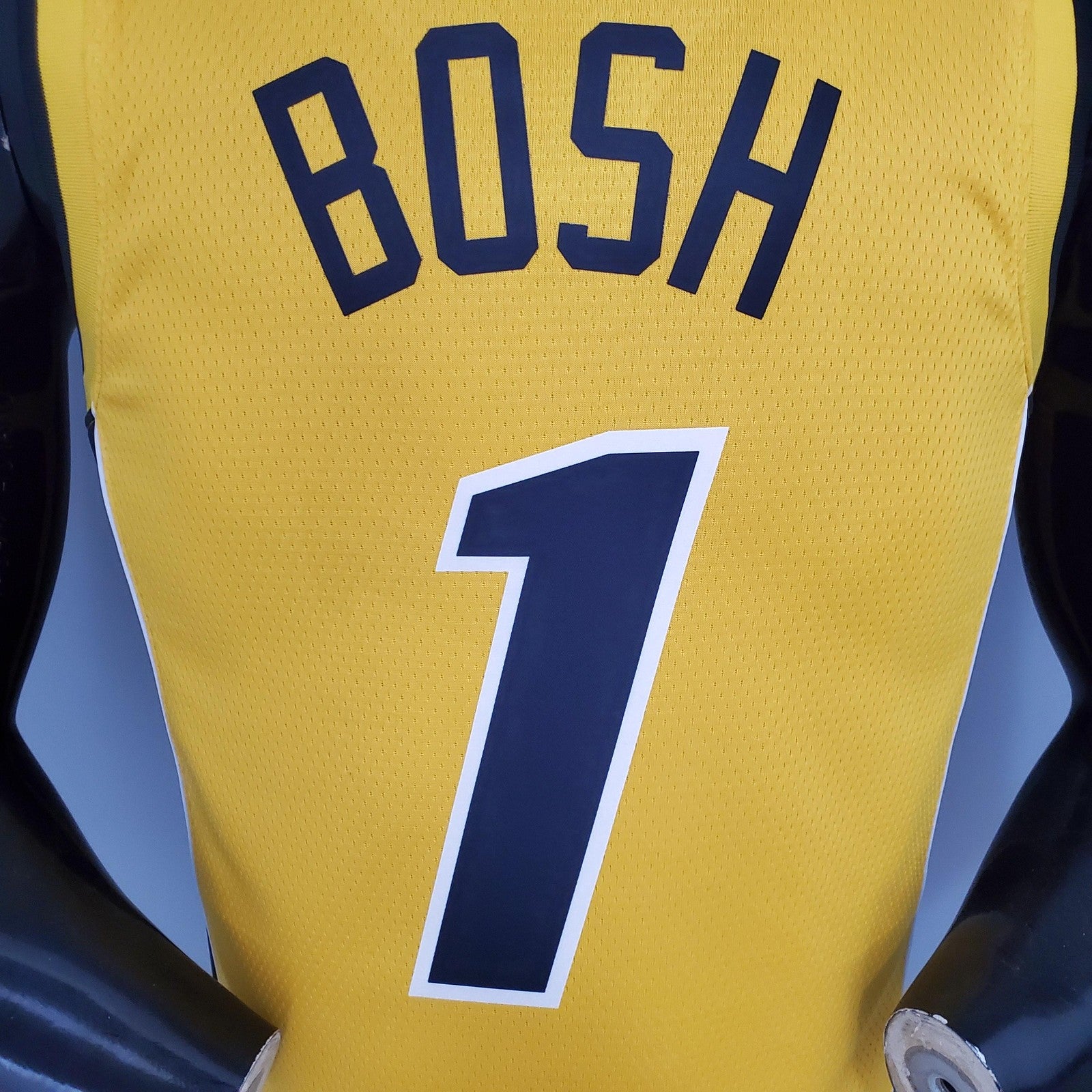 2021 Bosh#1 Heat Bonus Edition Yellow Nba Jersey