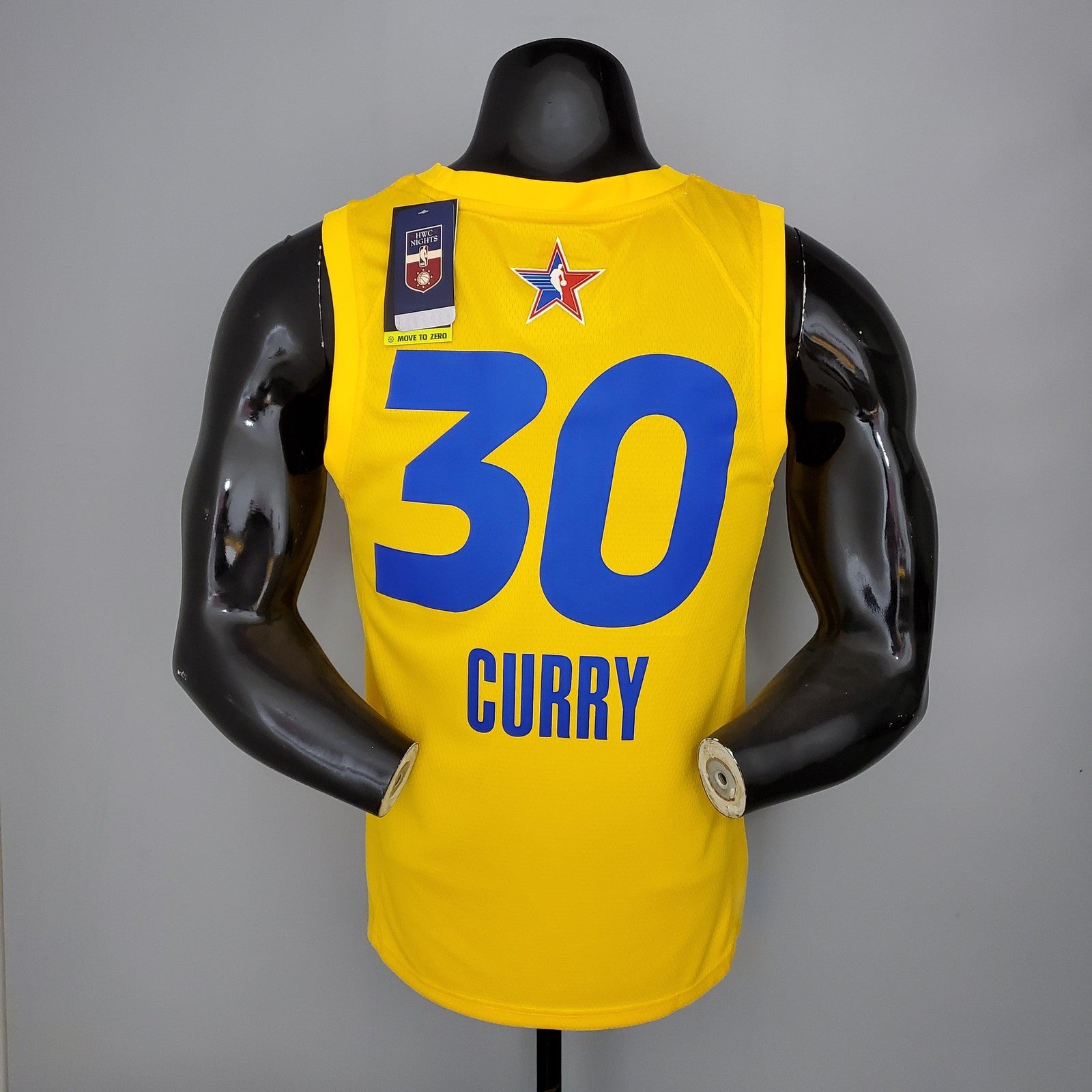 2021 Curry#30 All Star Yellow Nba Jersey