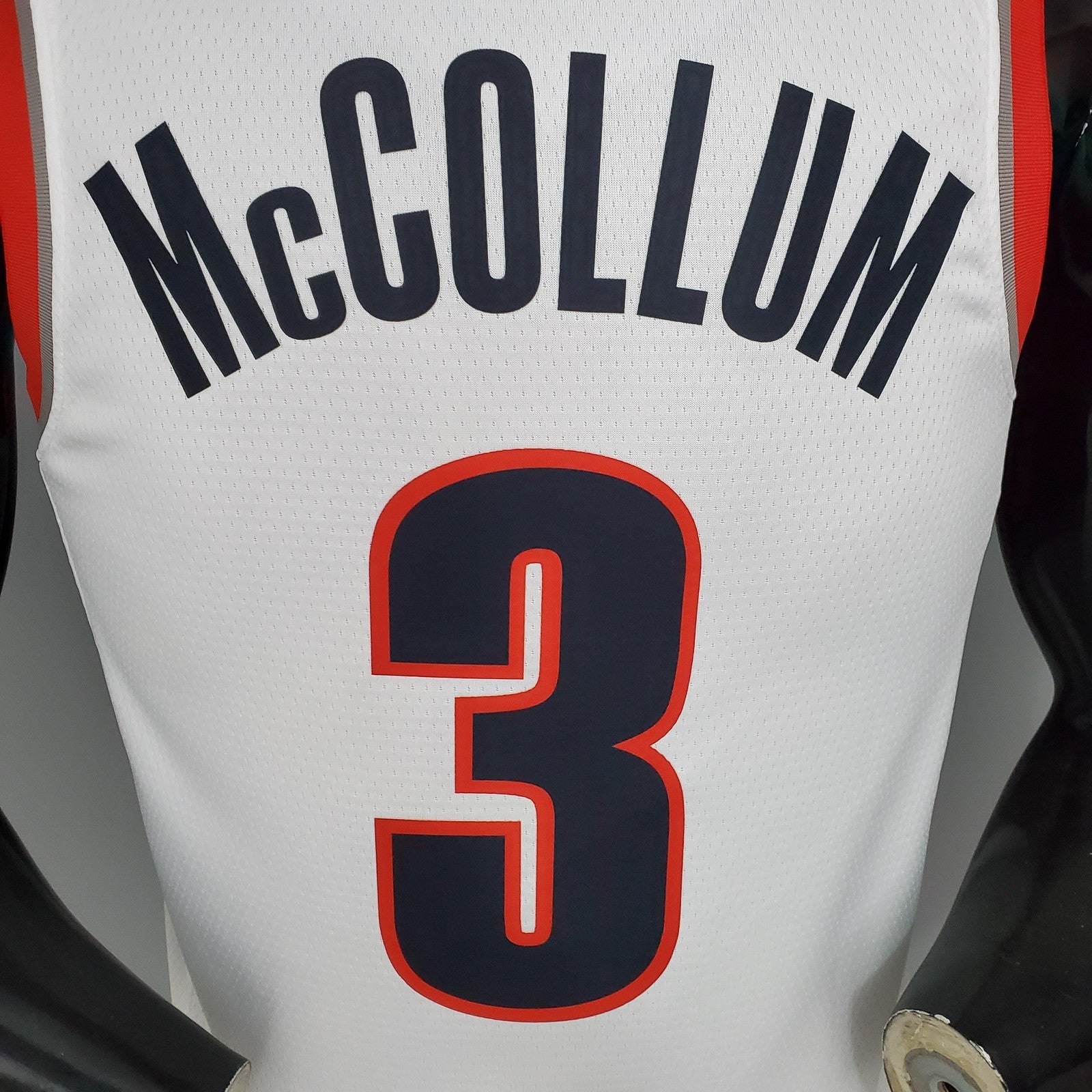 2021 Mccollum#3 Trail Blazers Home White Nba Jersey