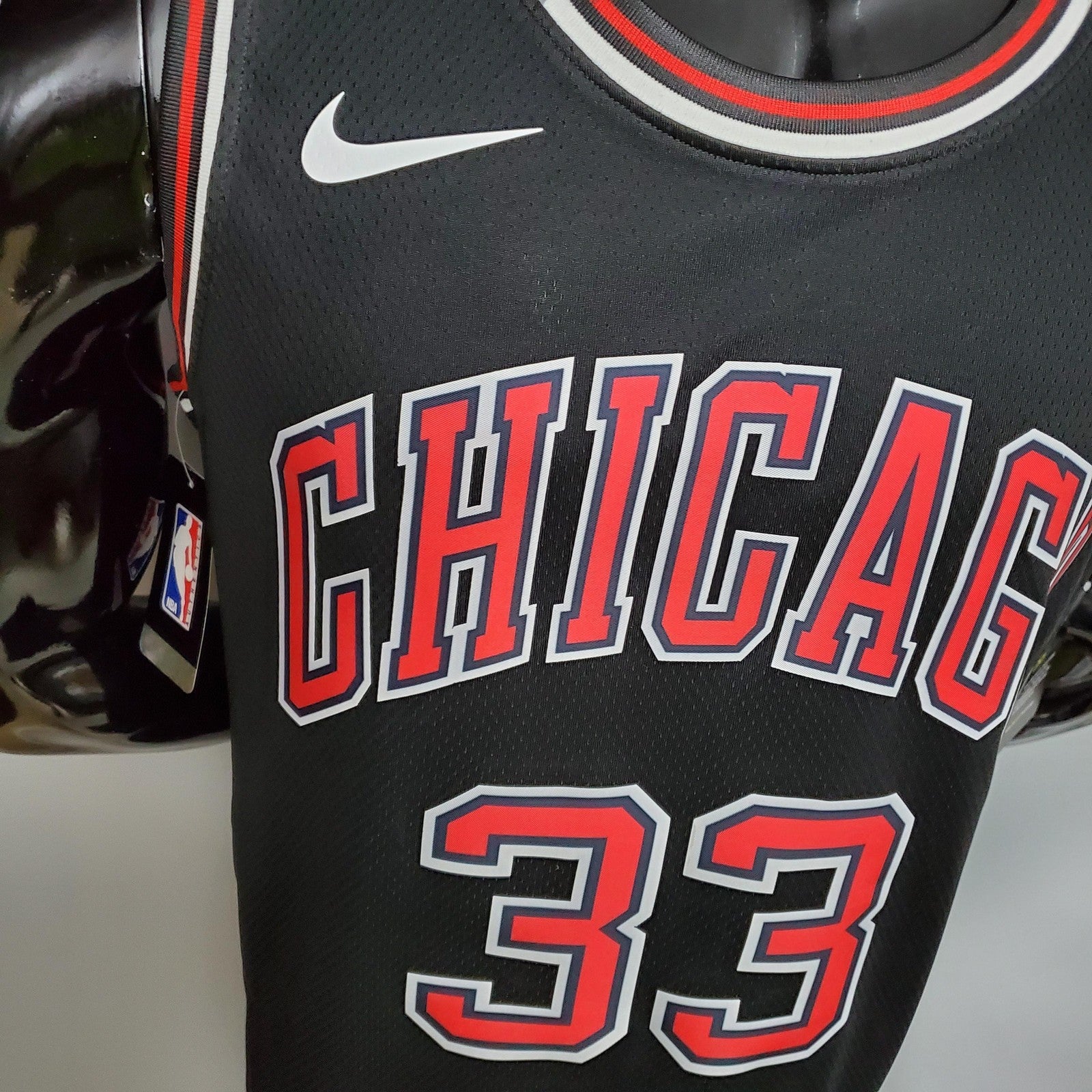 Pippen#33 Chicago Bulls Black Nba Jersey Nike Connect Recognition