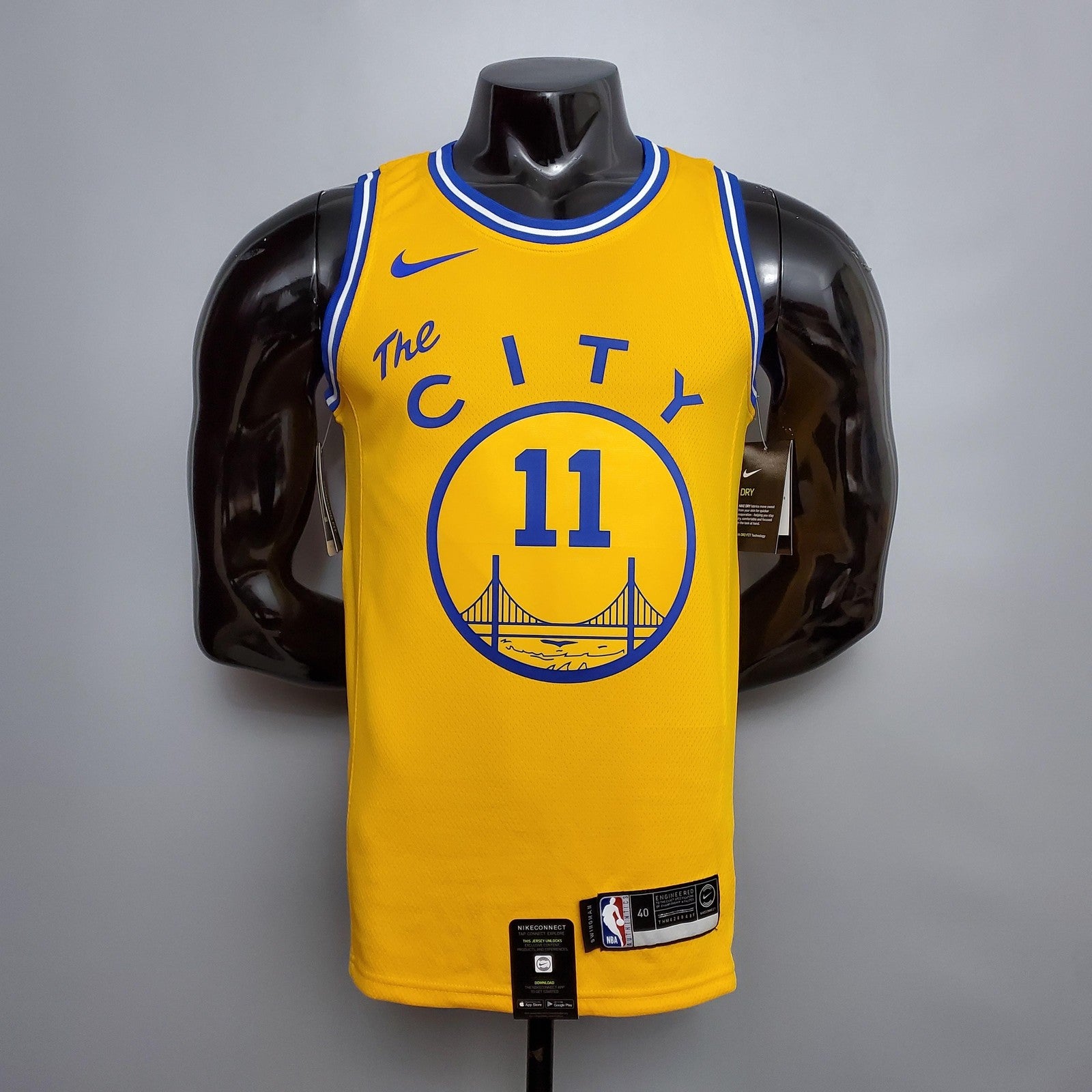 Tram Version Thompson#11 Golden State Warriors Yellow Nba Jersey