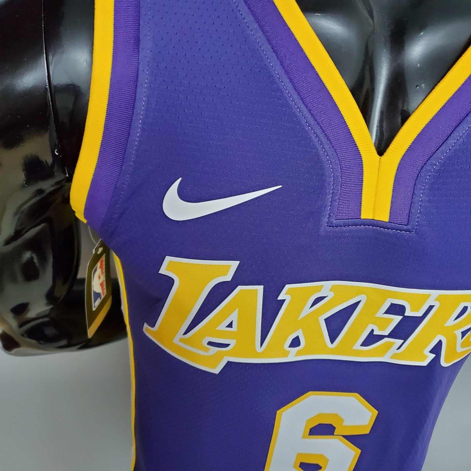 James #6 Lakers Purple Nba Jersey Nike Connect Recognition