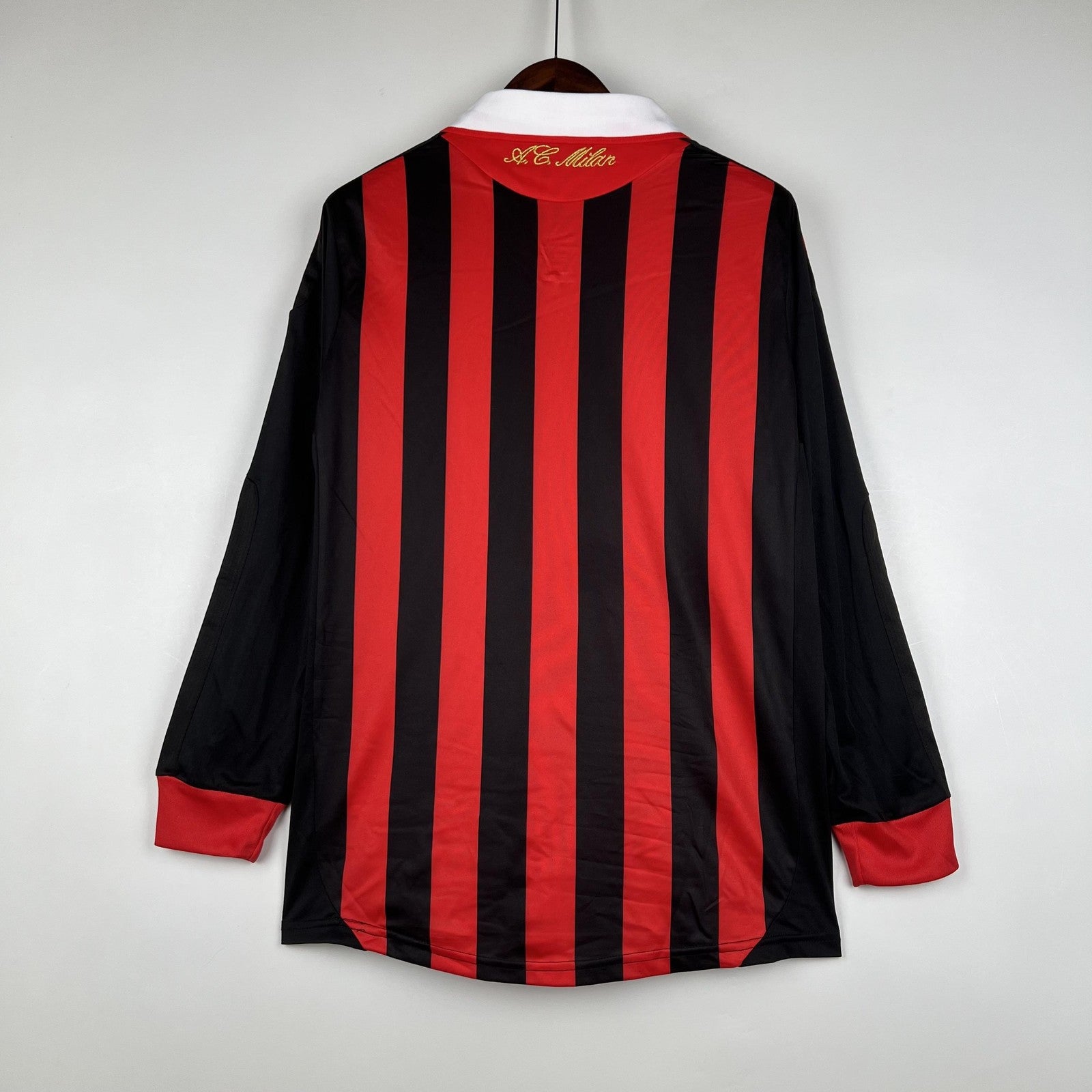 Retro Long Sleeve Ac Milan 09 10 Home