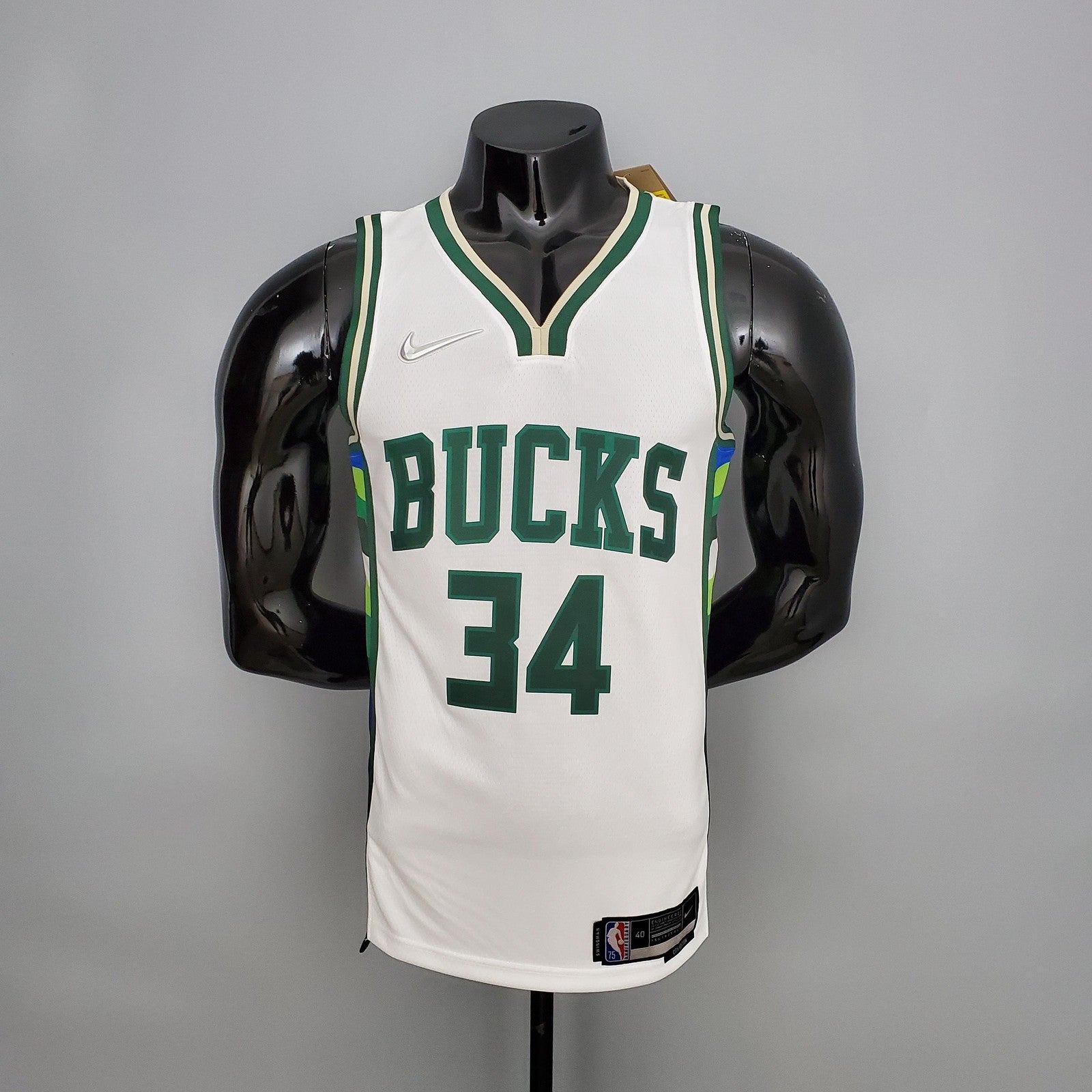 2022 Antetokounmpo#34 Bucks White Nba Jersey
