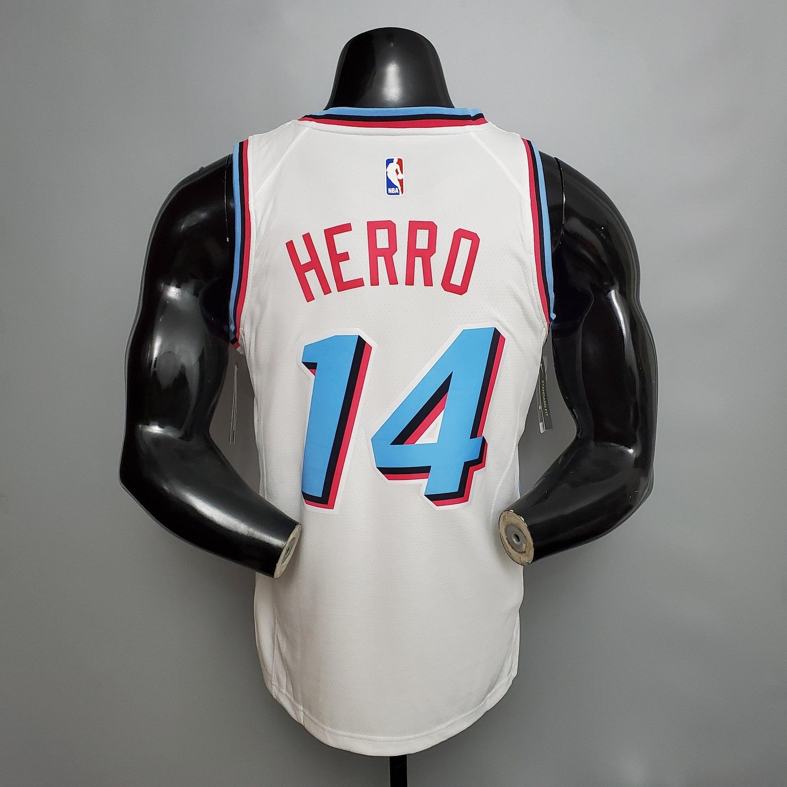 Herro#14 Miami Heat V Neck White Nba Jersey Nike Connect Recognition