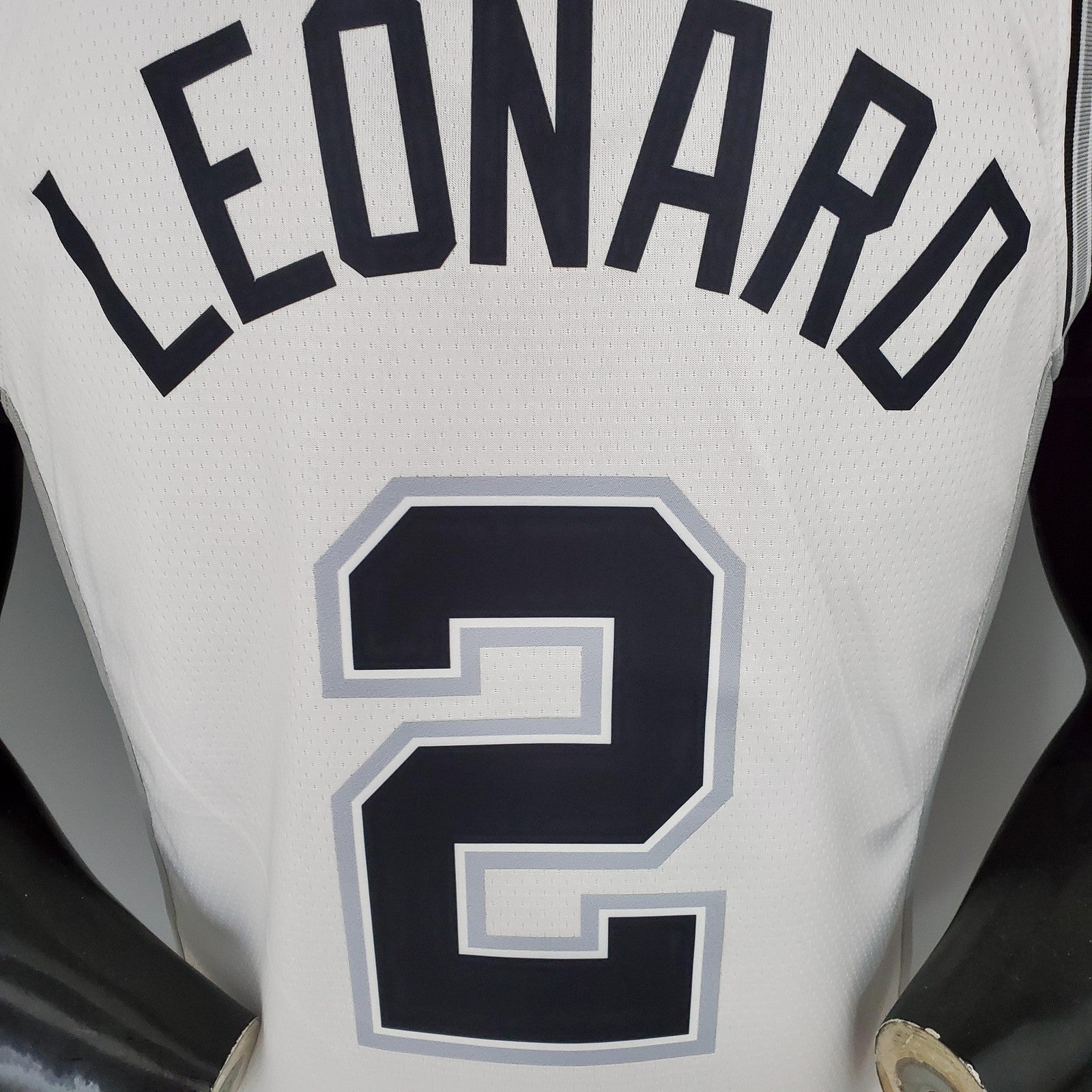 Leonard#2 Spurs White Nba Jersey