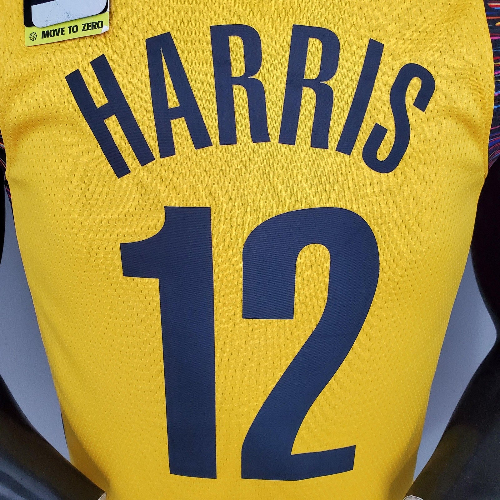 Harris#12 Brooklyn Nets Commemorative Edition Yellow Nba Jersey