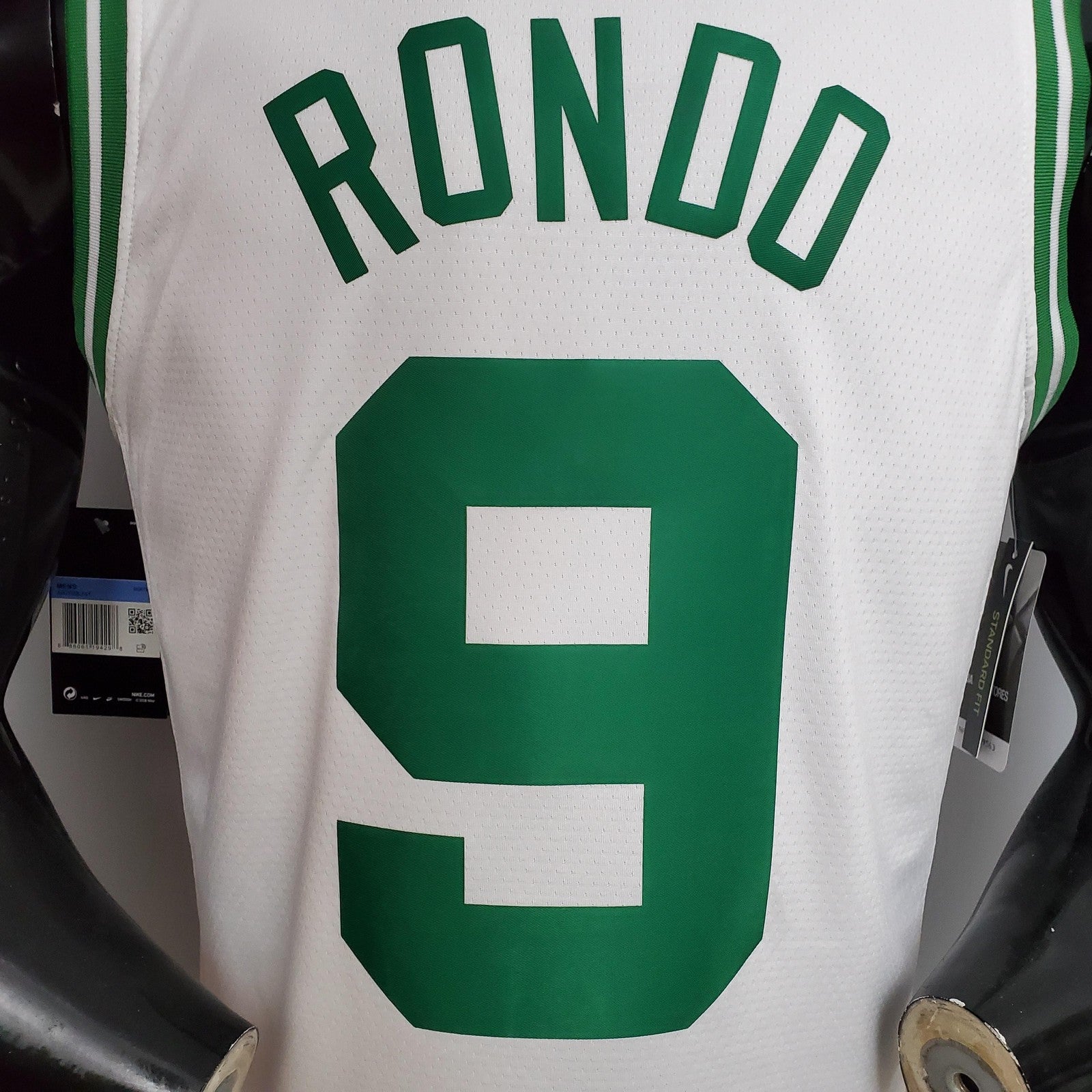 Rondo#9 Celtics White Nba Jersey Nike Connect Recognition