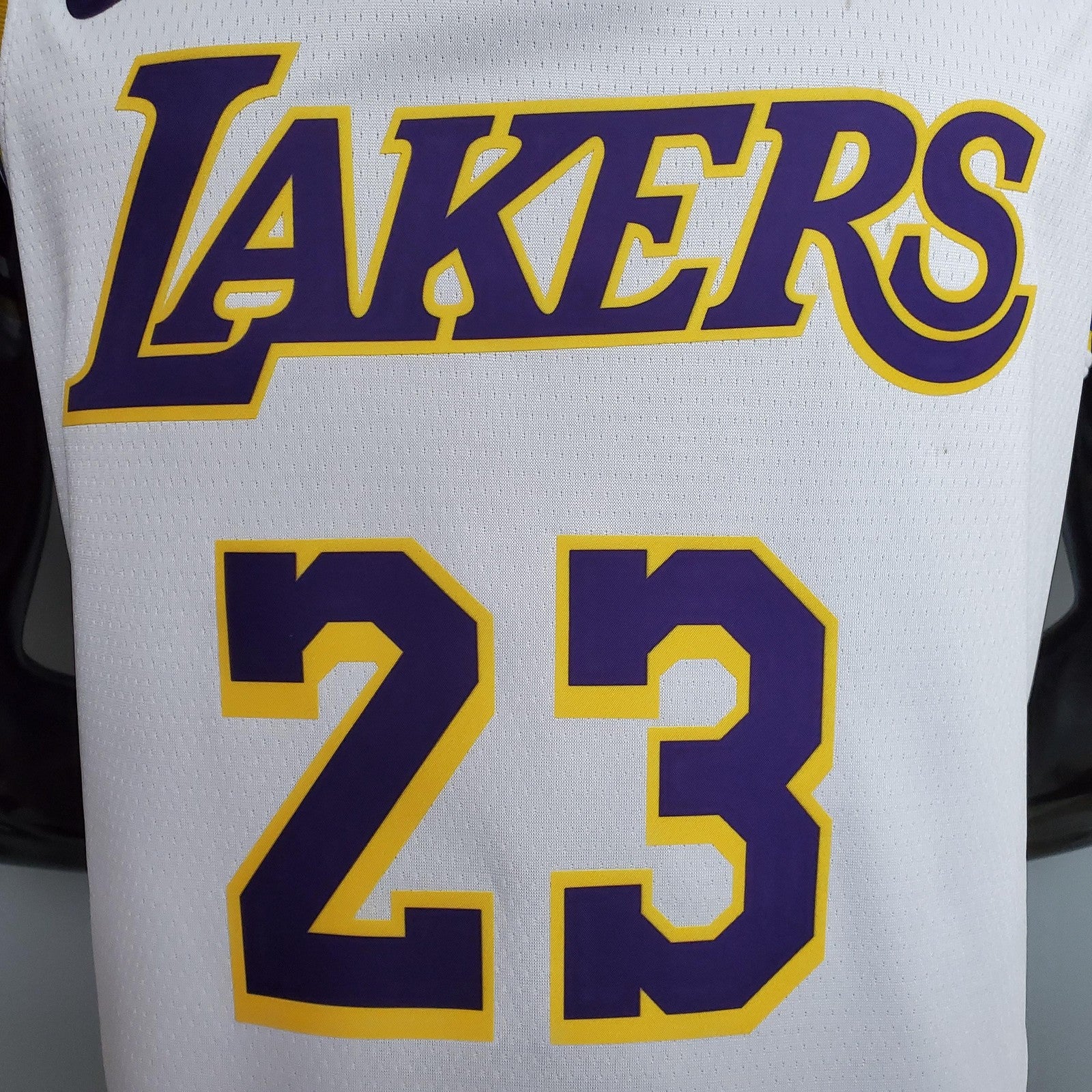 New James #23 Los Angeles Lakers Round Neck White Nba Jersey Nike Connect Recognition