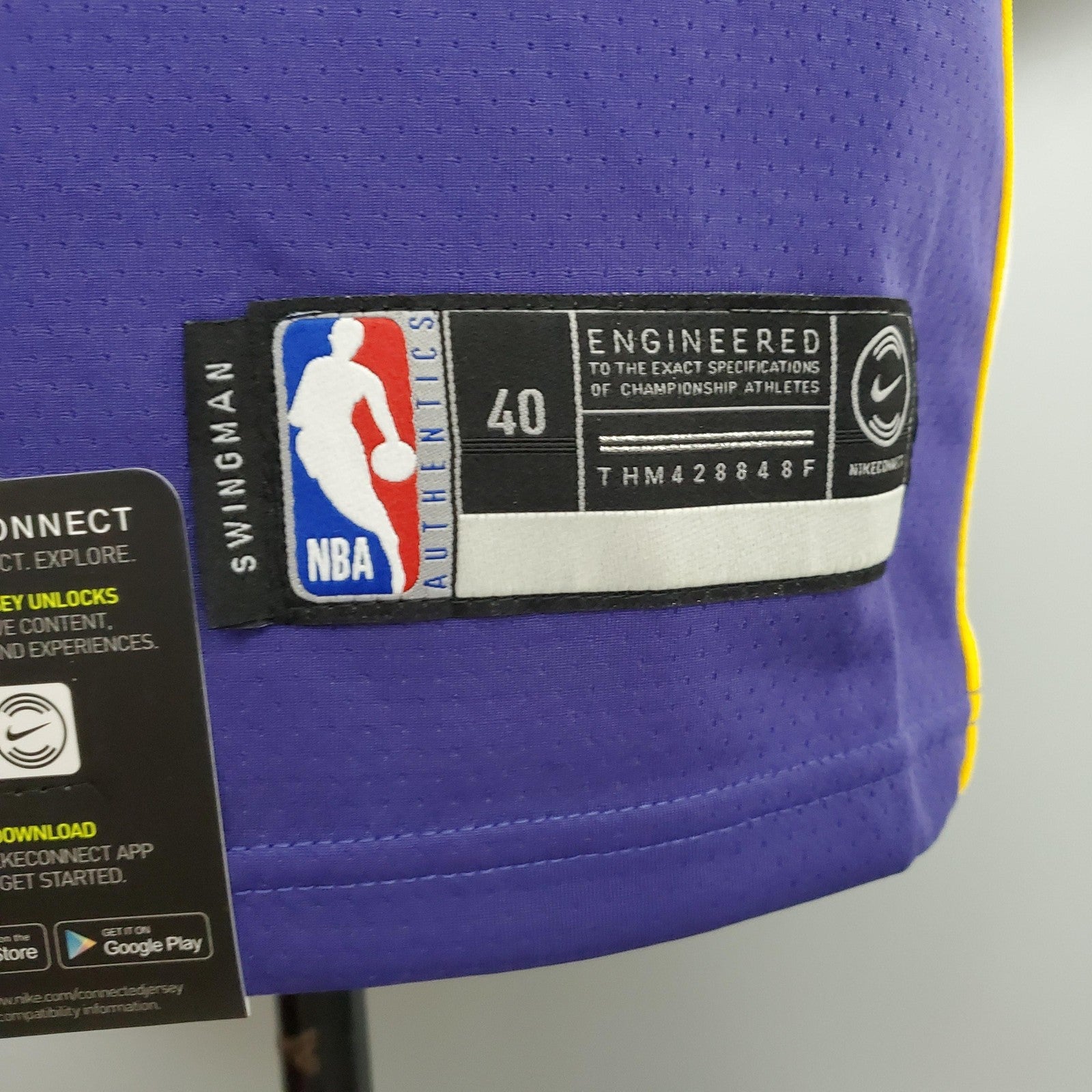 James #6 Lakers Purple Nba Jersey Nike Connect Recognition
