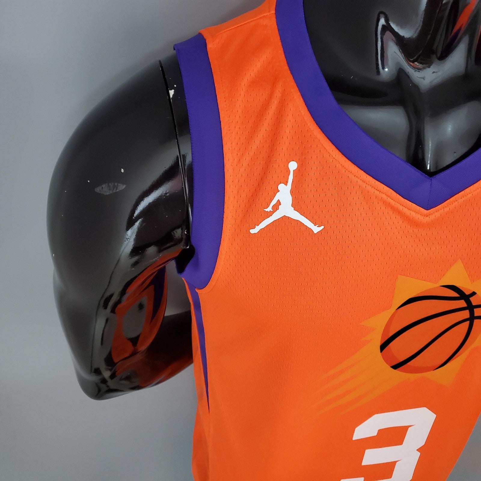 2021 Paul#3 Suns Jordan Theme Orange Nba Jersey