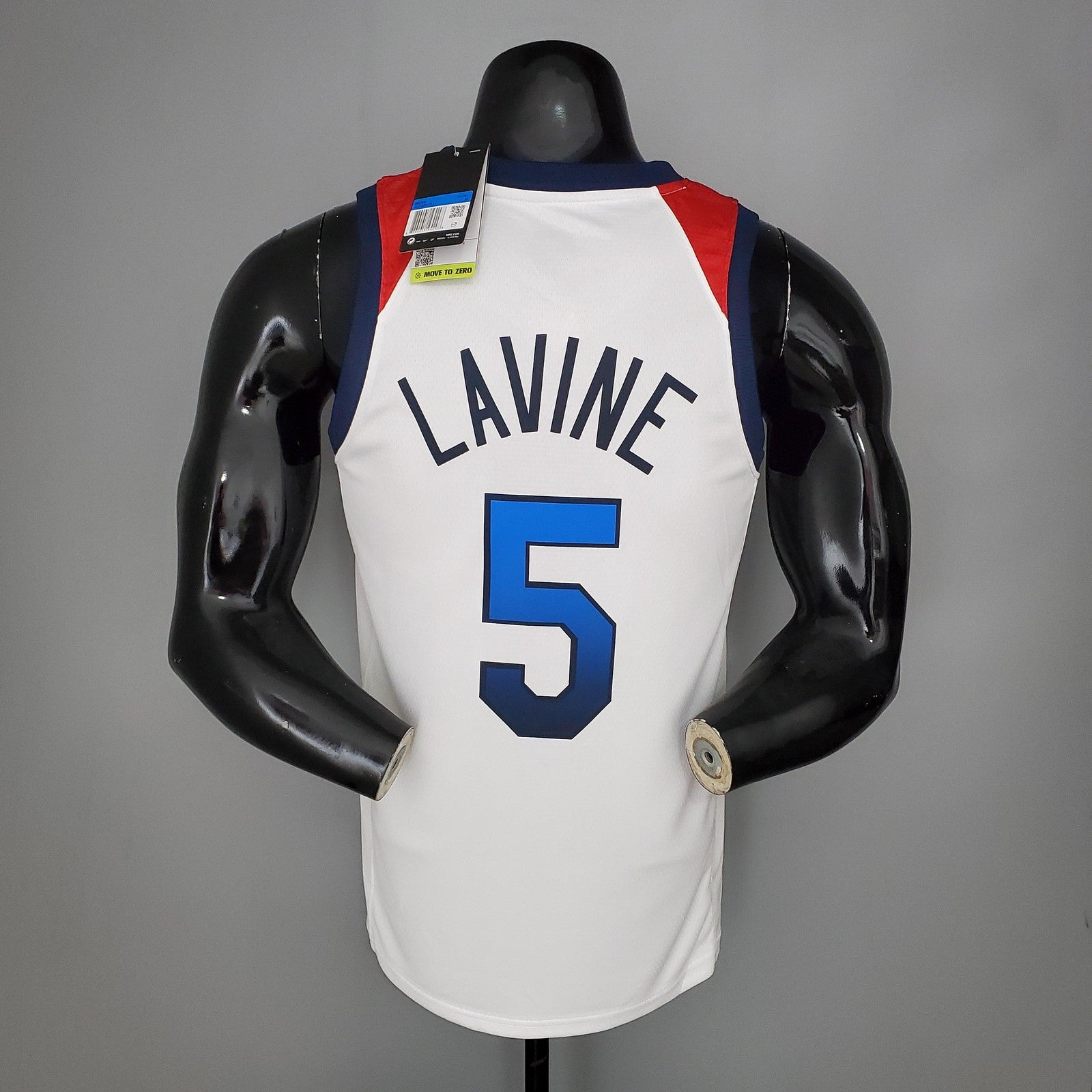 2021 Olympic Games Laviine#5 Usa Team Usa White Red Nba Jersey