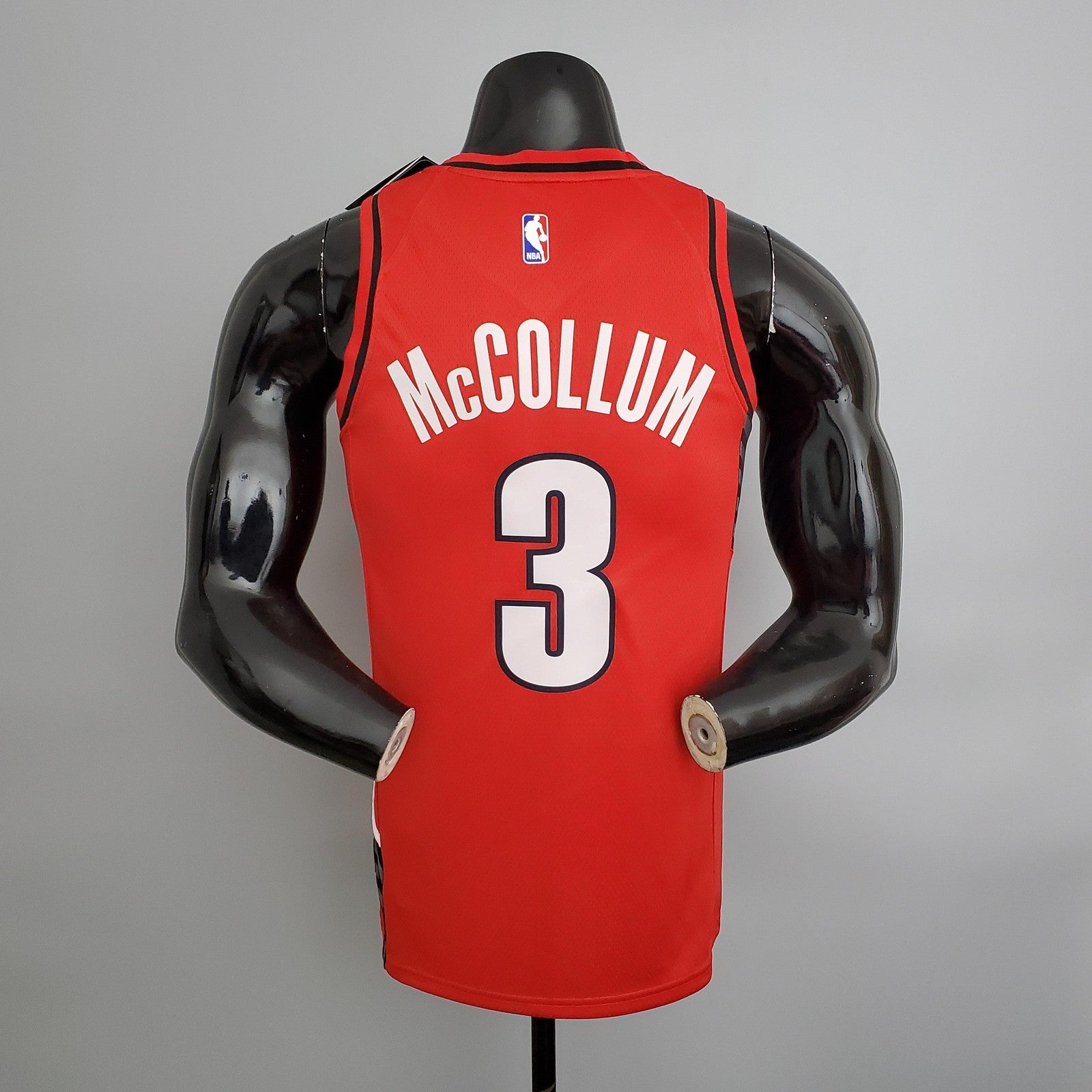 Trail Blazers Mccollum #3 (jordan Model) Red Nba Jersey