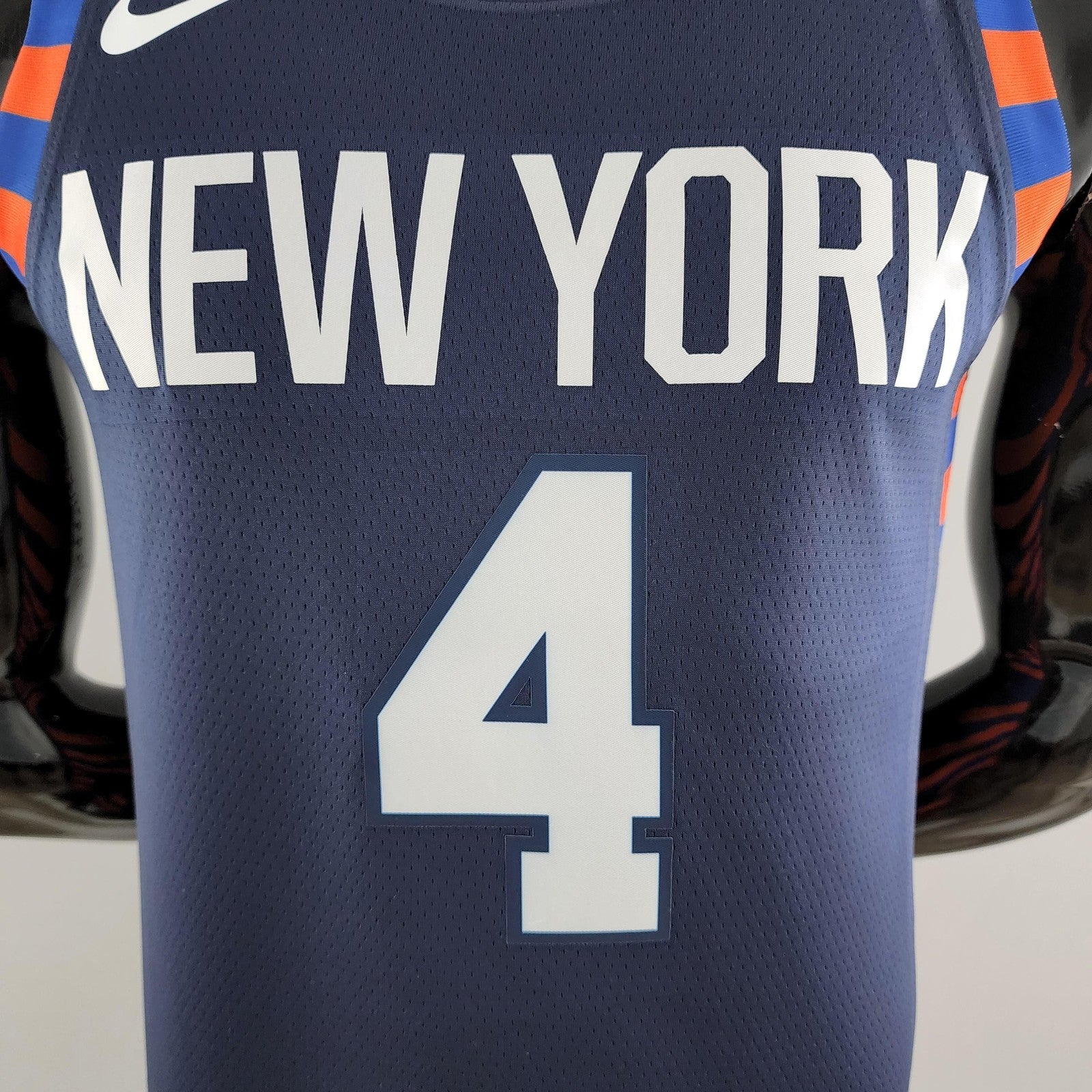 New York Knicks Rose #4 Striped Nba Jersey