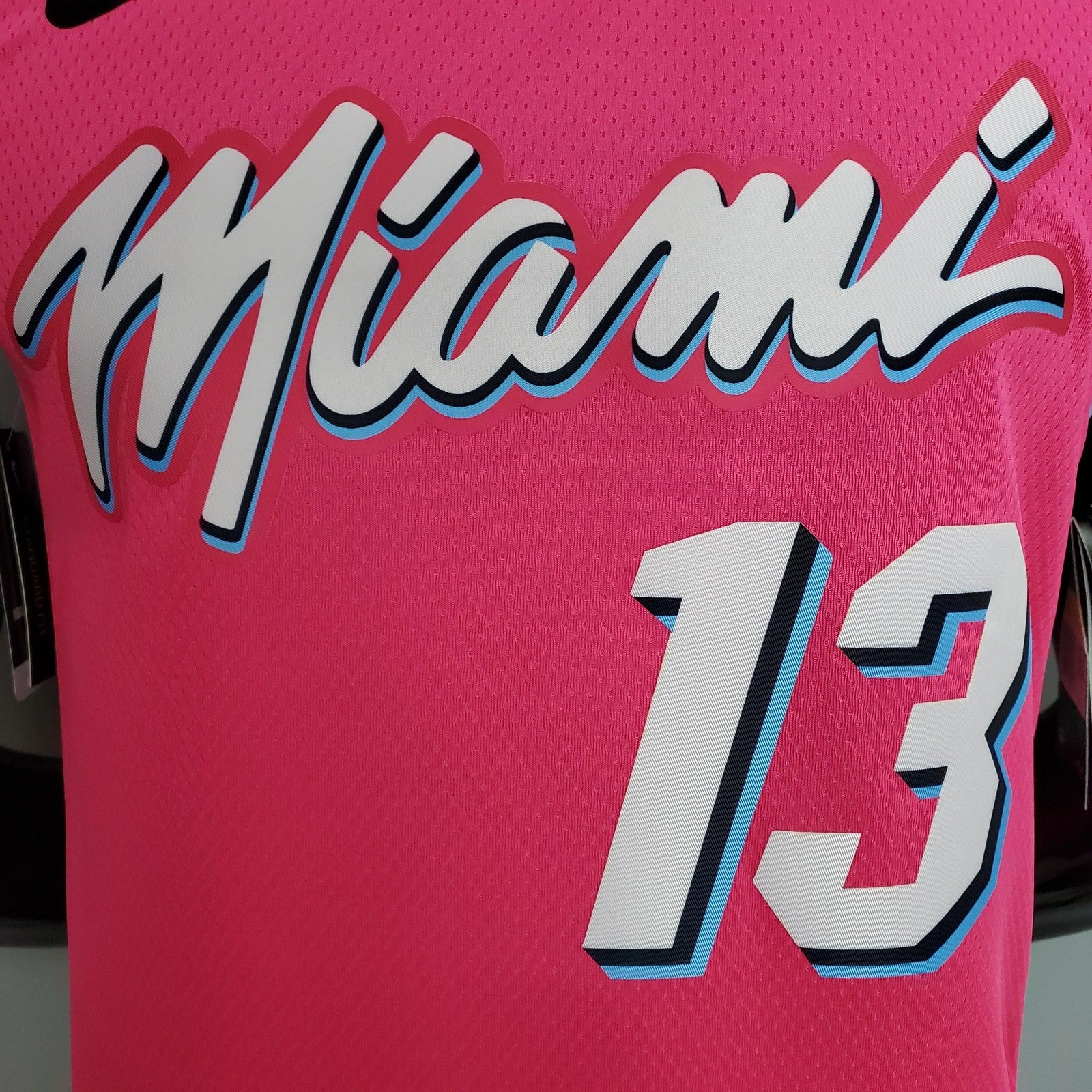 Adebayo#13 Miami Heat V Neck Pink Nba Jersey Nike Connect Recognition