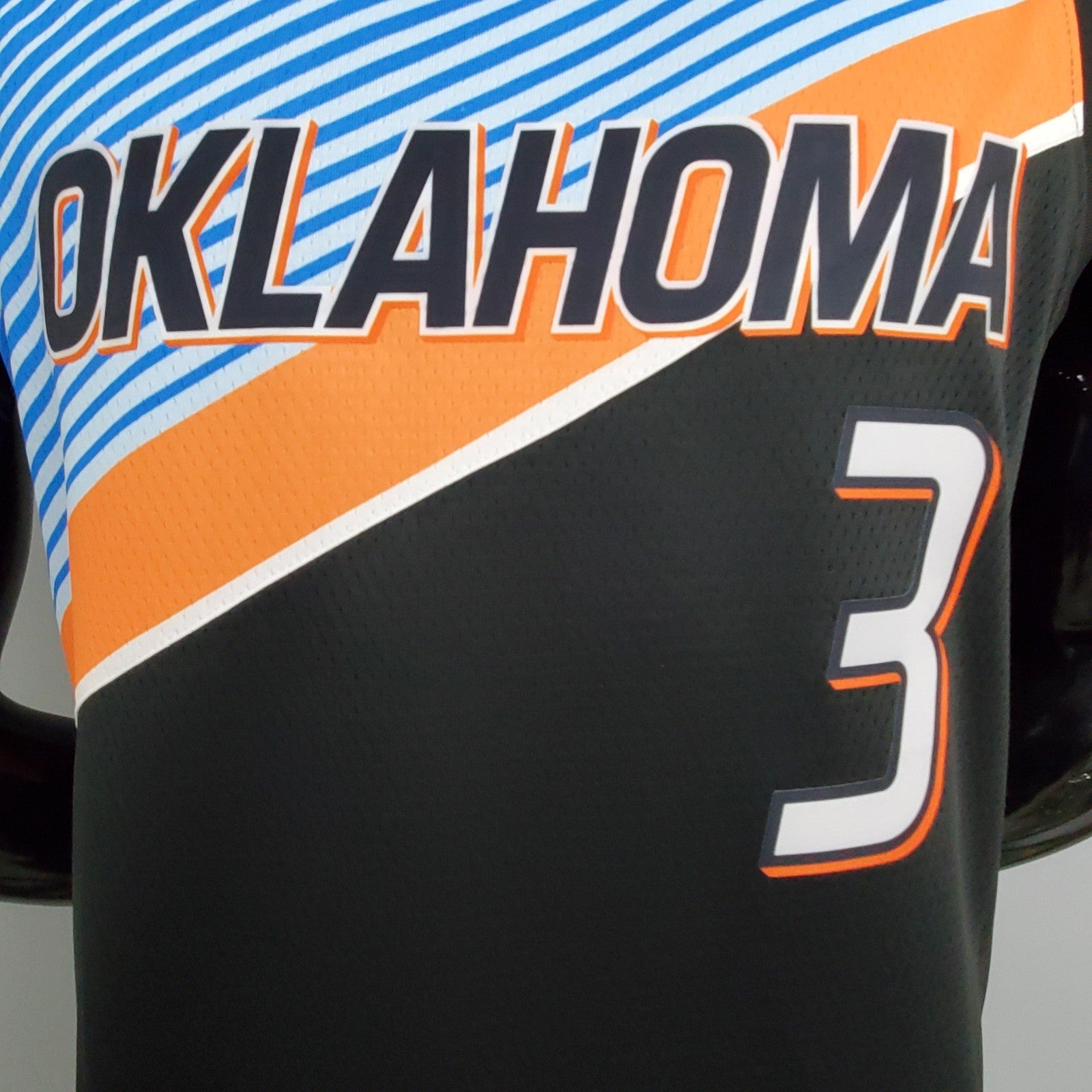 Thunder Paul #3 City Edition Black Nba Jersey