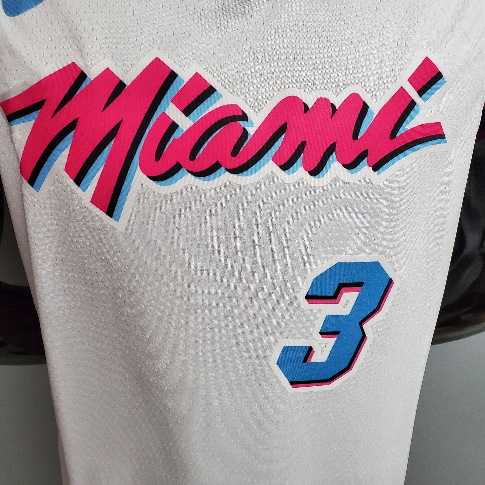 Wade #3 Miami Heat V Neck White Nba Jersey Nike Connect Recognition