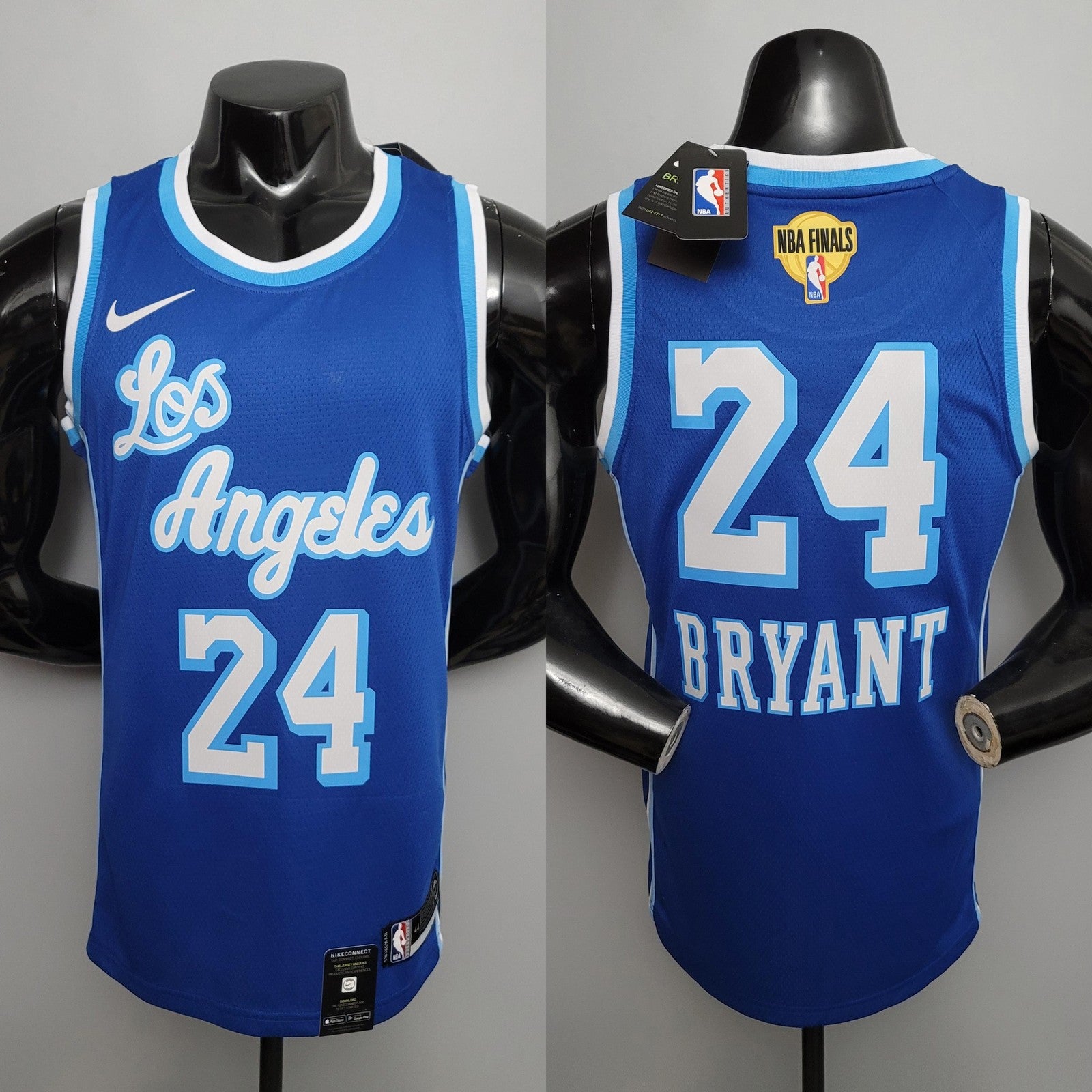 Retro Night Bryant #24 Los Angeles Lakers Black Nba Jersey Nike Connect Recognition 2