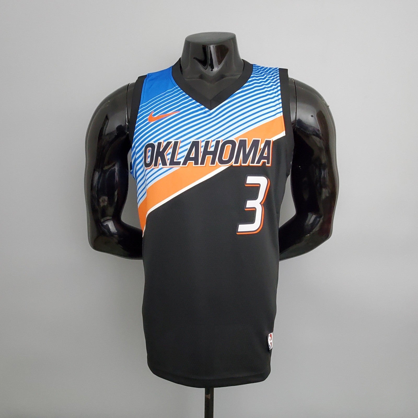 Thunder Paul #3 City Edition Black Nba Jersey