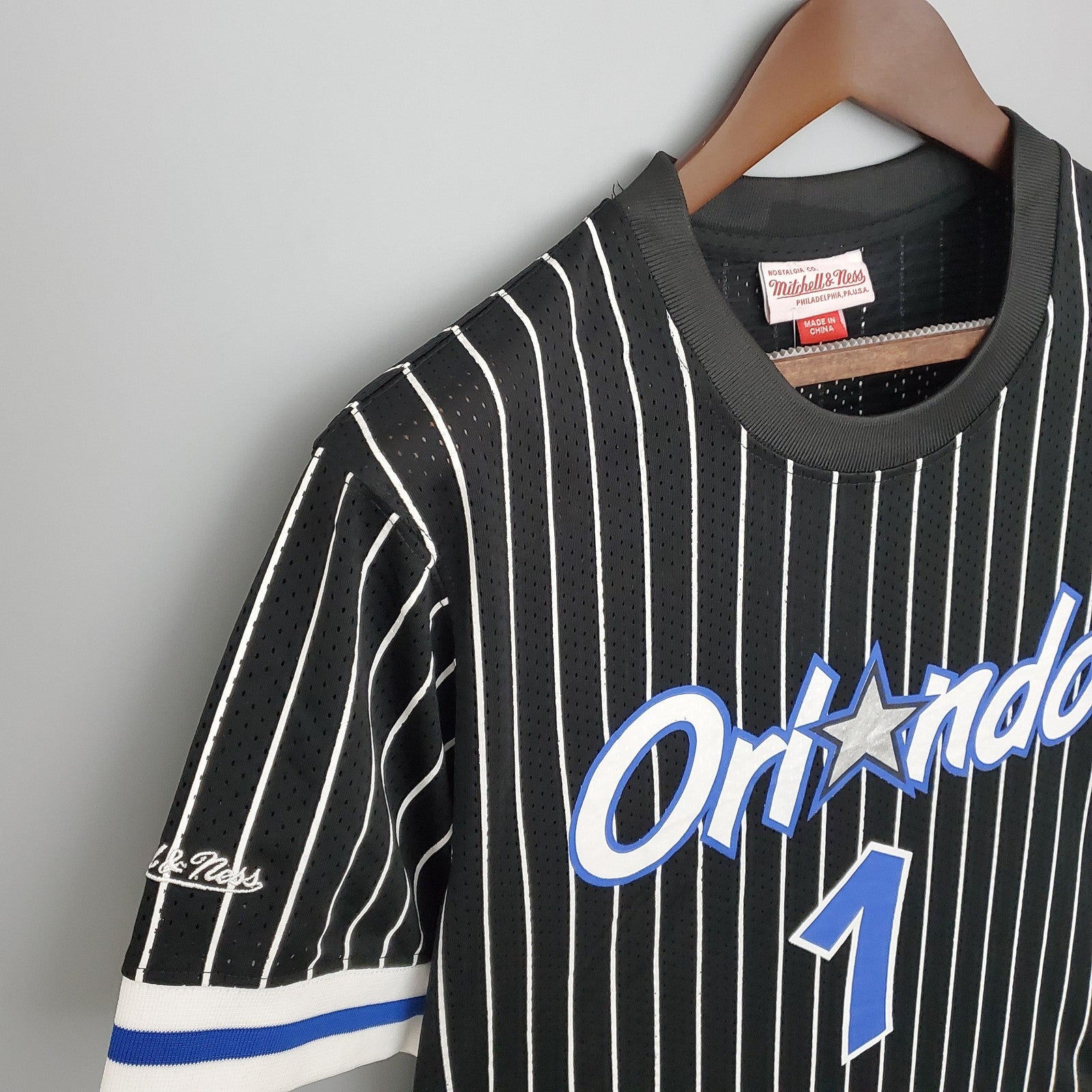 Mitchellness Magic Black No 1 Mcgrady Retro Mesh Short Sleeve