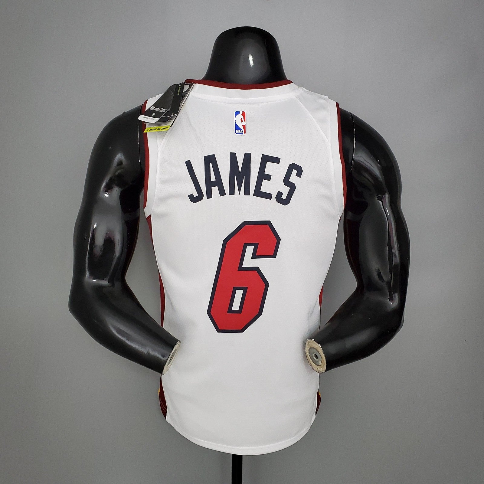 Miami Heat James#6 White Nba Jersey