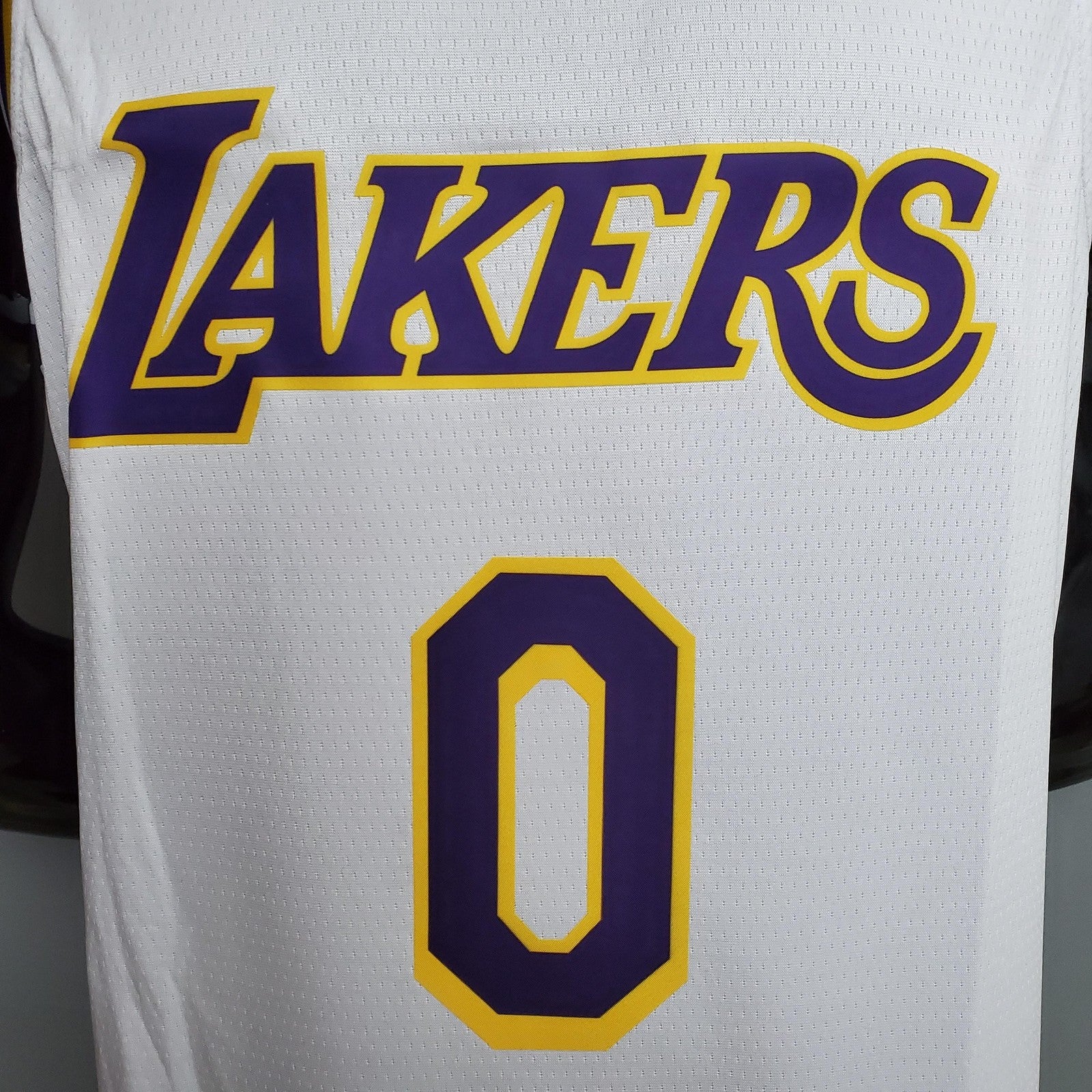 Kuzma #0 Lakers Round Neck White Nba Jersey Nike Connect Recognition
