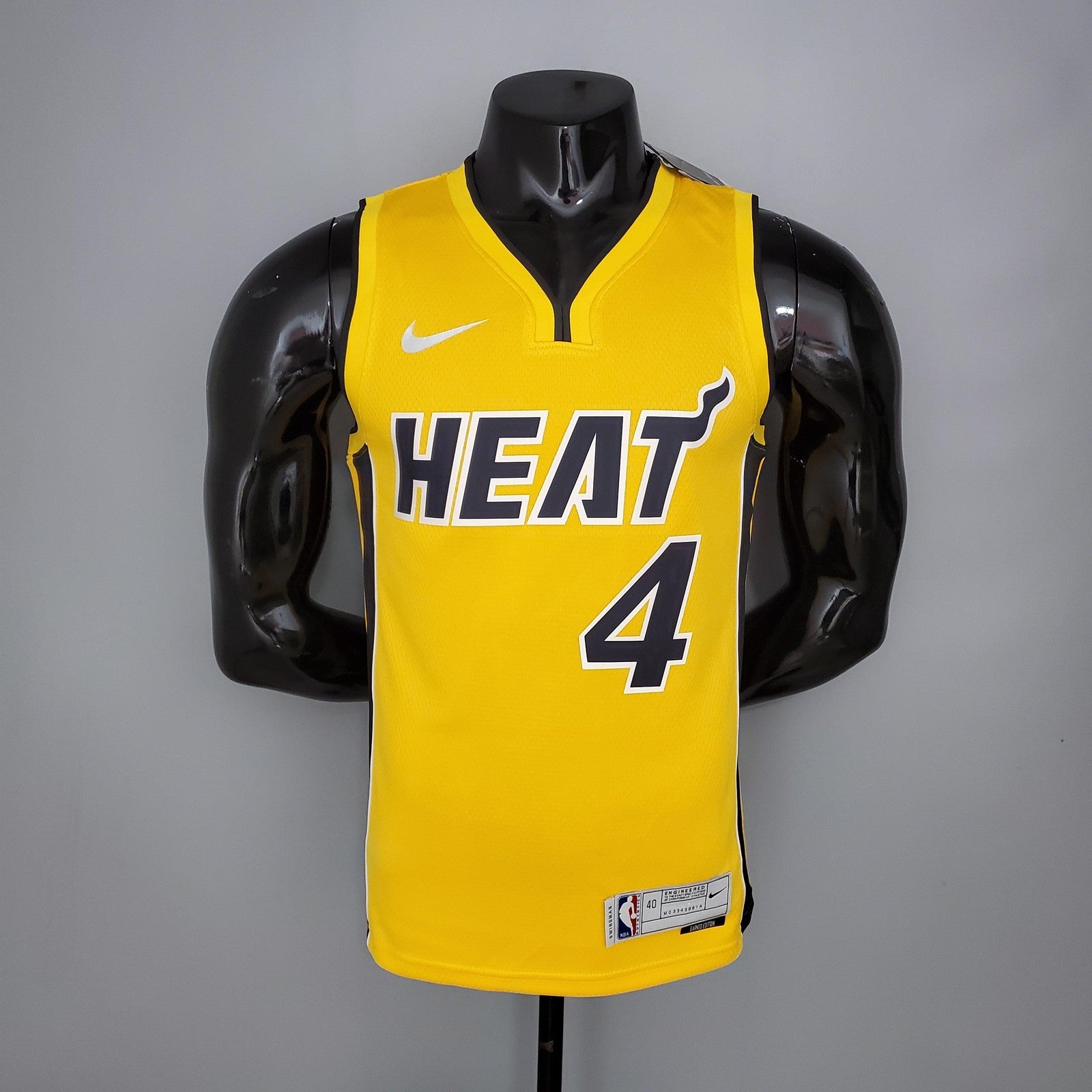 2021 Oladipo#4 Heat Bonus Edition Yellow Nba Jersey