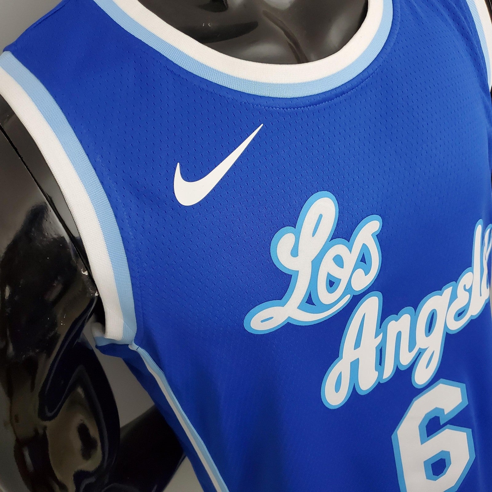 Los Angeles Lakers James#6 Latin Night (high Head) Blue Nba Jersey