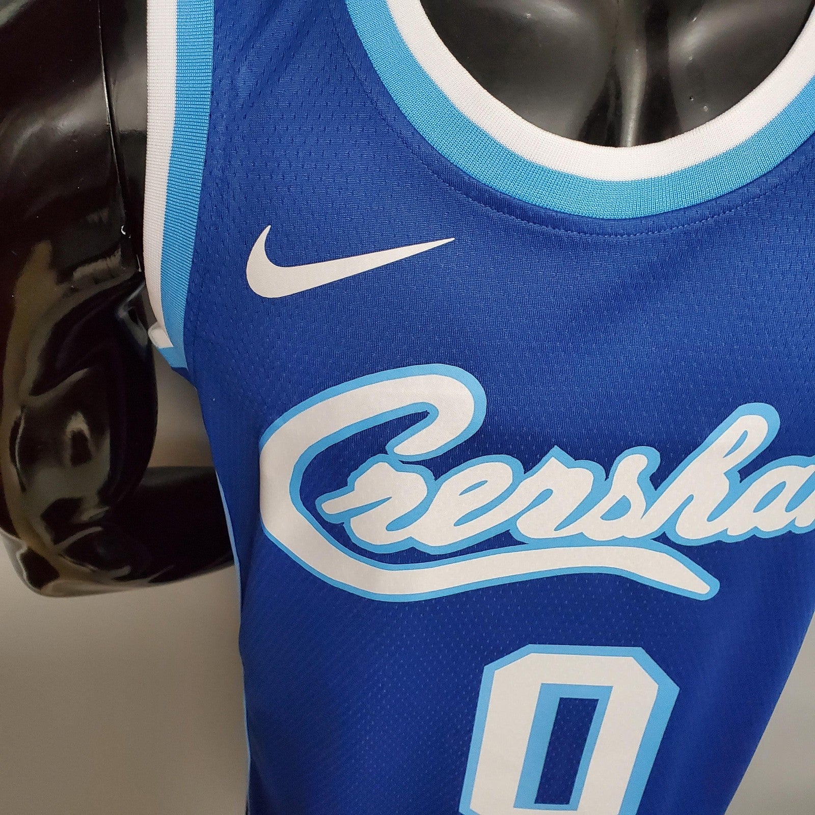 New Kuzma #0 Lakers Blue Nba Jersey Nike Connect Recognition
