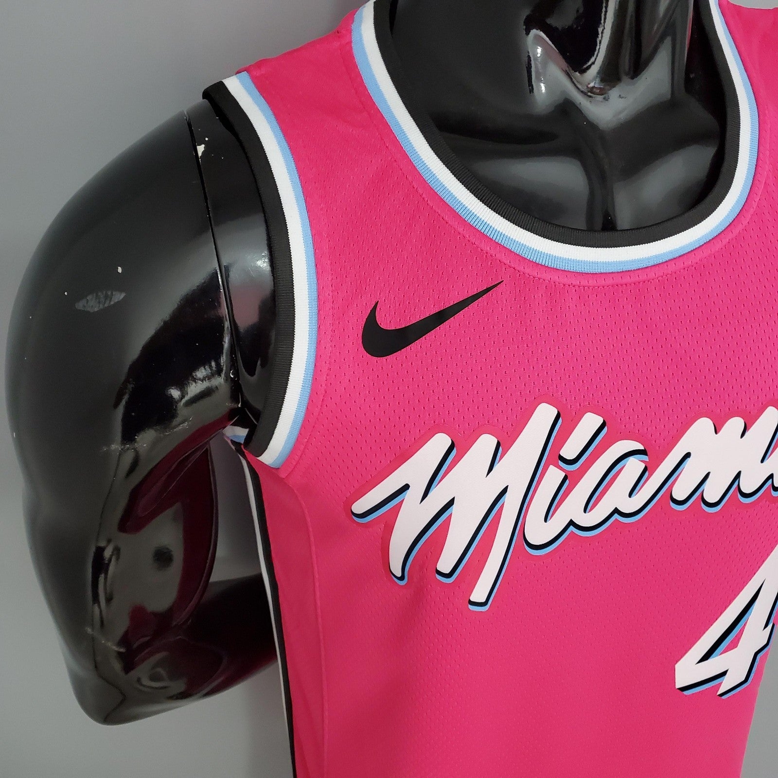 Oladipo#4 Miami Heat V Neck Pink Nba Jersey
