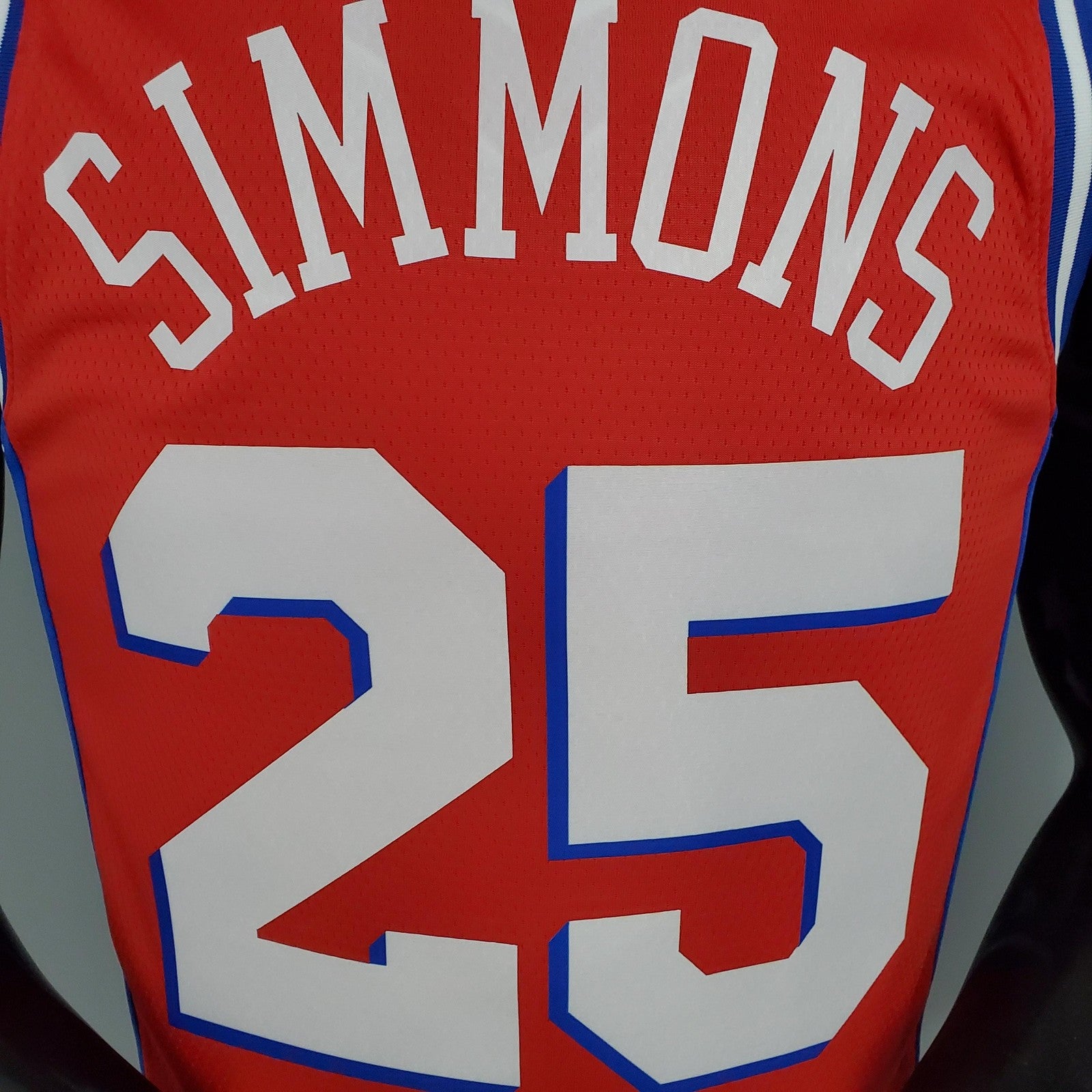 2021 Simmons#25 76ers Jordan Themed Red Nba Jersey