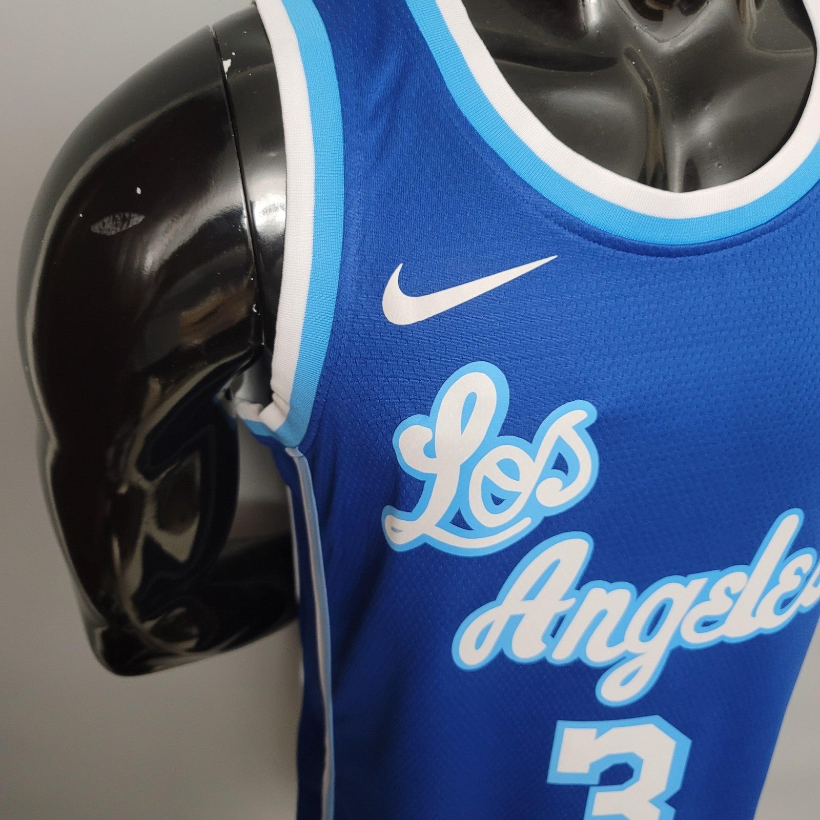 Retro Night Davis #3 Los Angeles Lakers Blue Nba Jersey Nike Connect Recognition