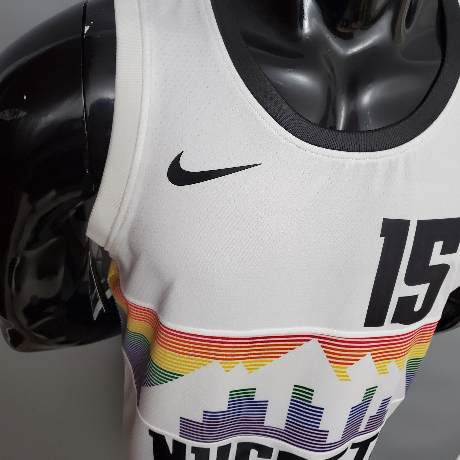 Jdkic#15 Nuggets City Edition White Jersey Nike Connect Recognition