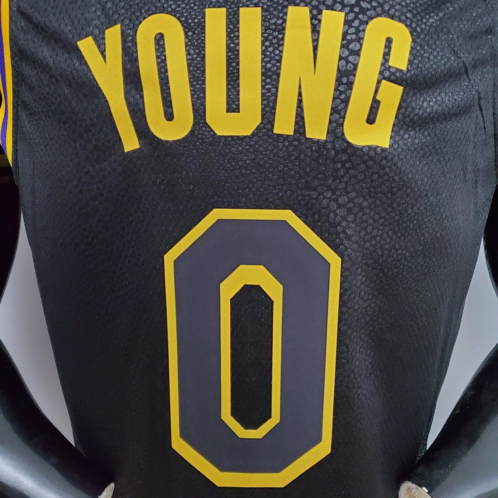 Young #0 Los Angeles Lakers Black Nba Jersey Nike Connect Recognition