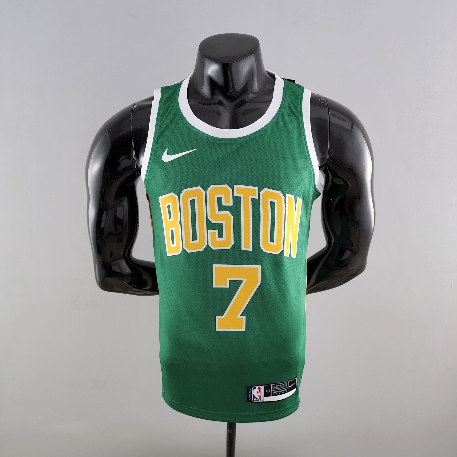 Boston Celtics Brown#7 Green Gold Nba Jersey
