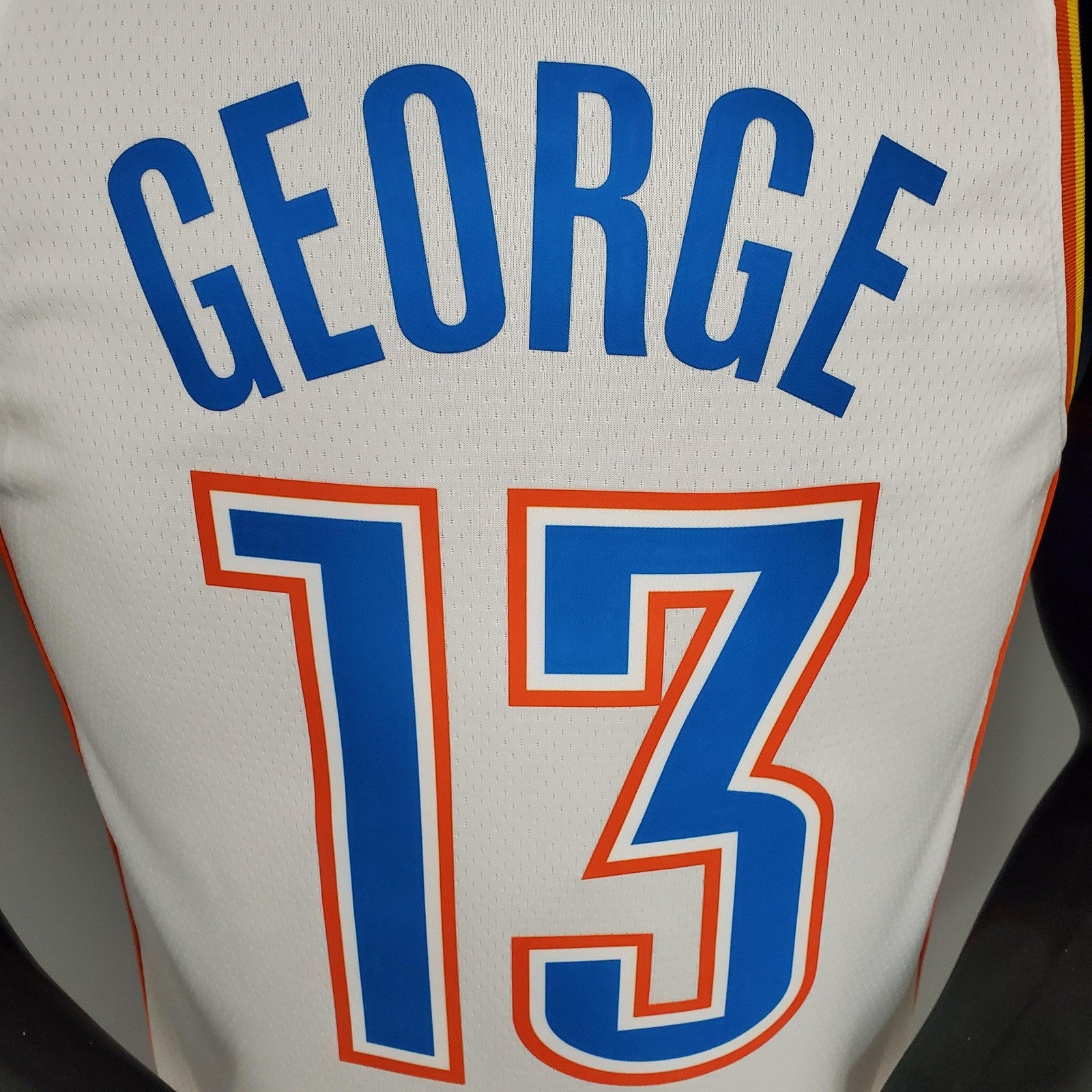 George#13 Thunder White Nba Jersey