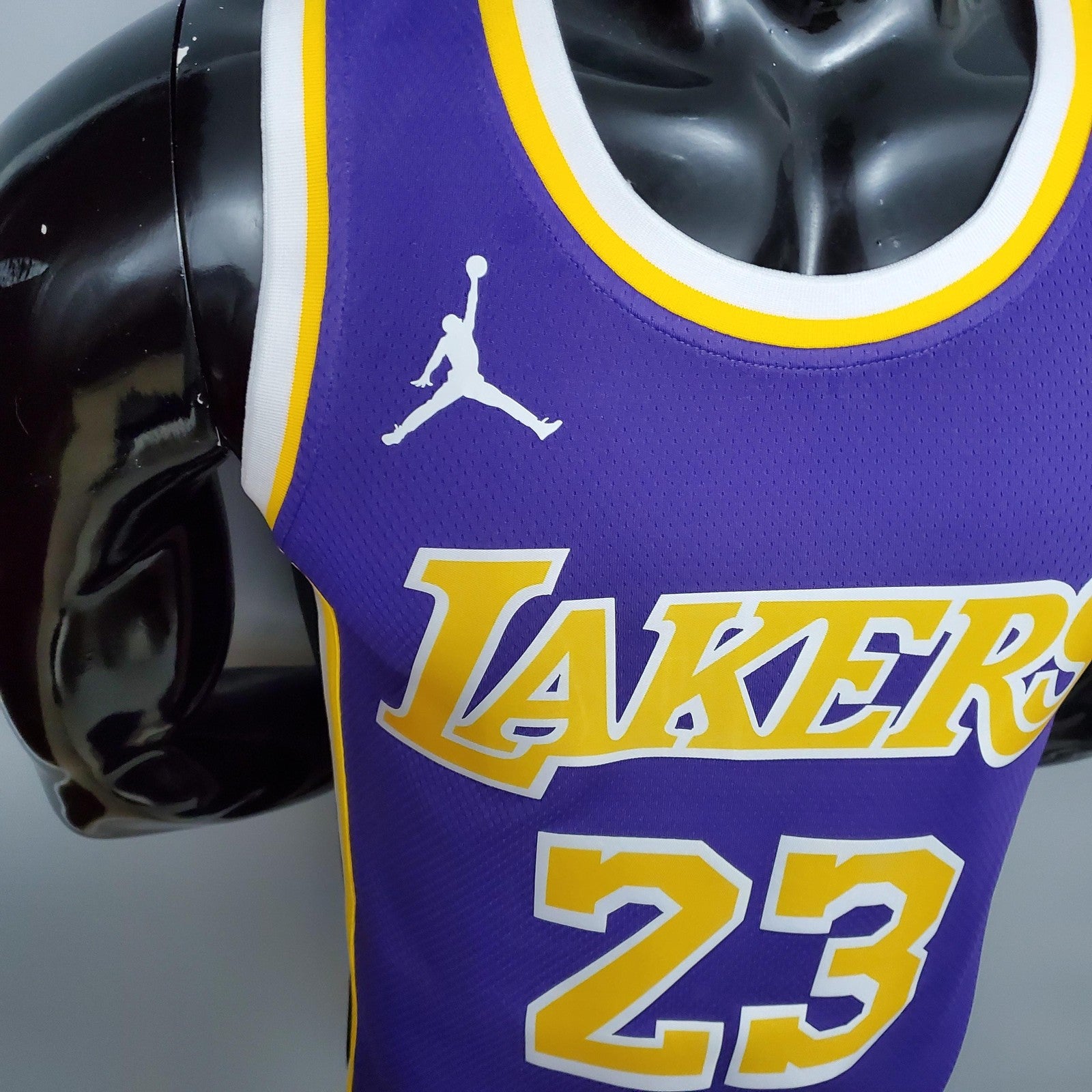New Lakers Jordan James #23 Theme Purple Round Neck