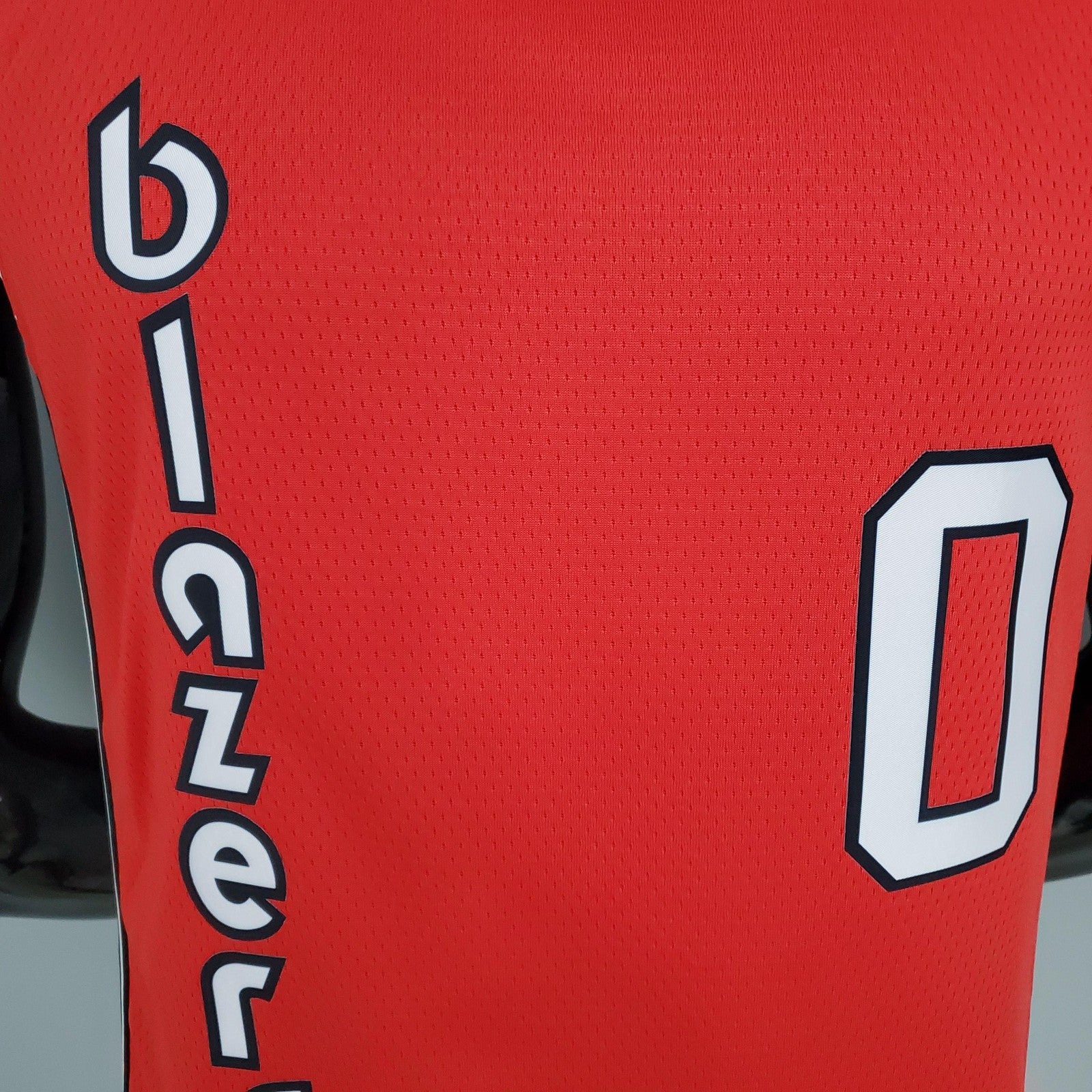 Lillaro#0 Trail Blazers Retro Red Nba Jersey