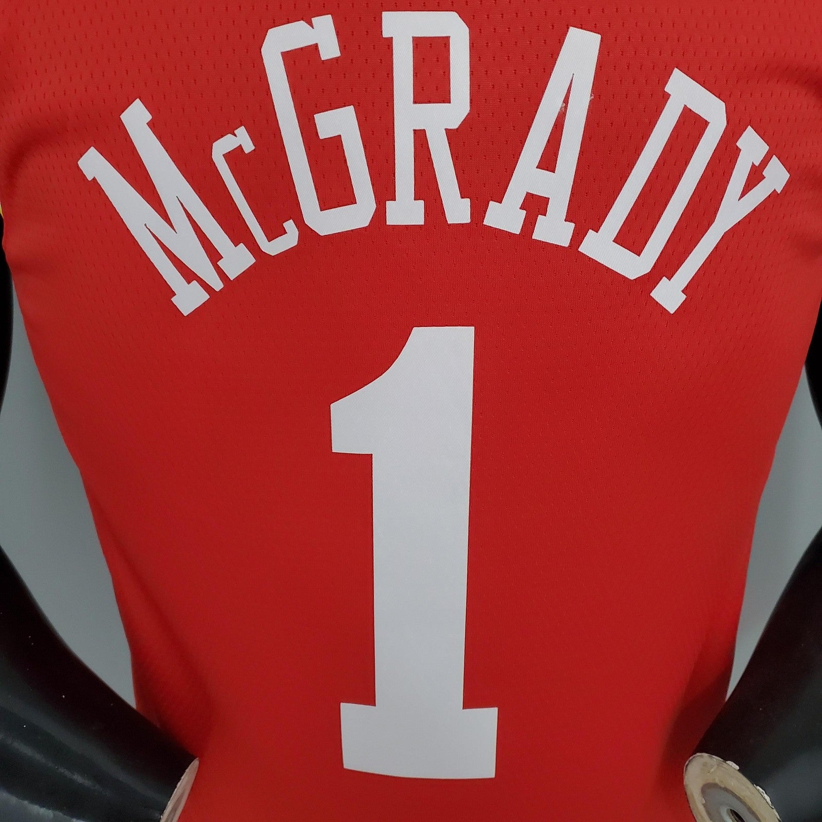 Mcgrady#1 Rockets Retro Red Nba Jersey
