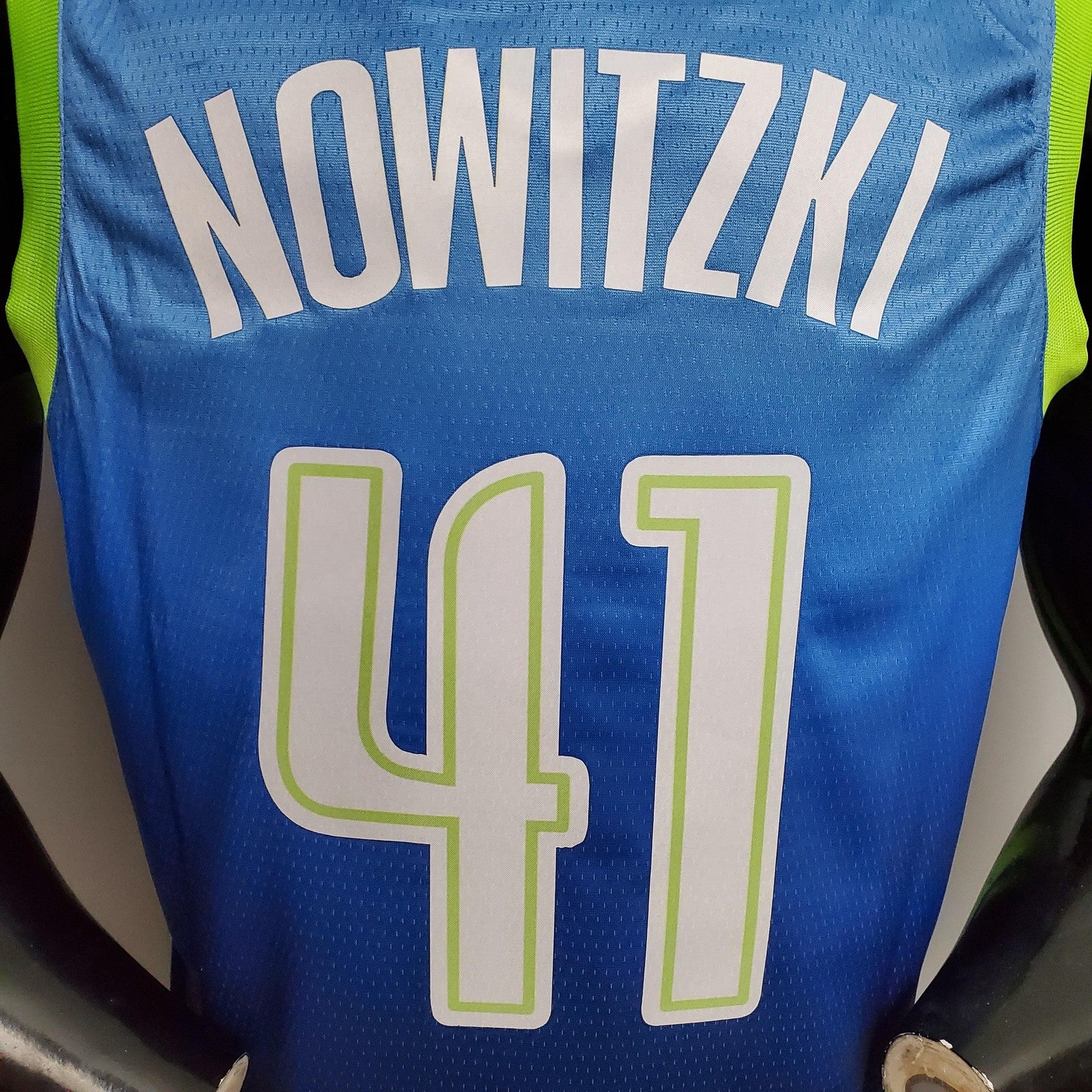 Nowitzki #41 Dallas Mavericks Blue Idol Nba Jersey Nike Connect Recognition
