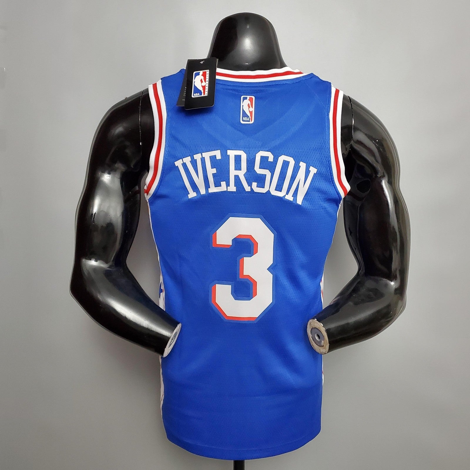 Iverson #3 Detroit Pistons Blue Nba Jersey Nike Connect Recognition