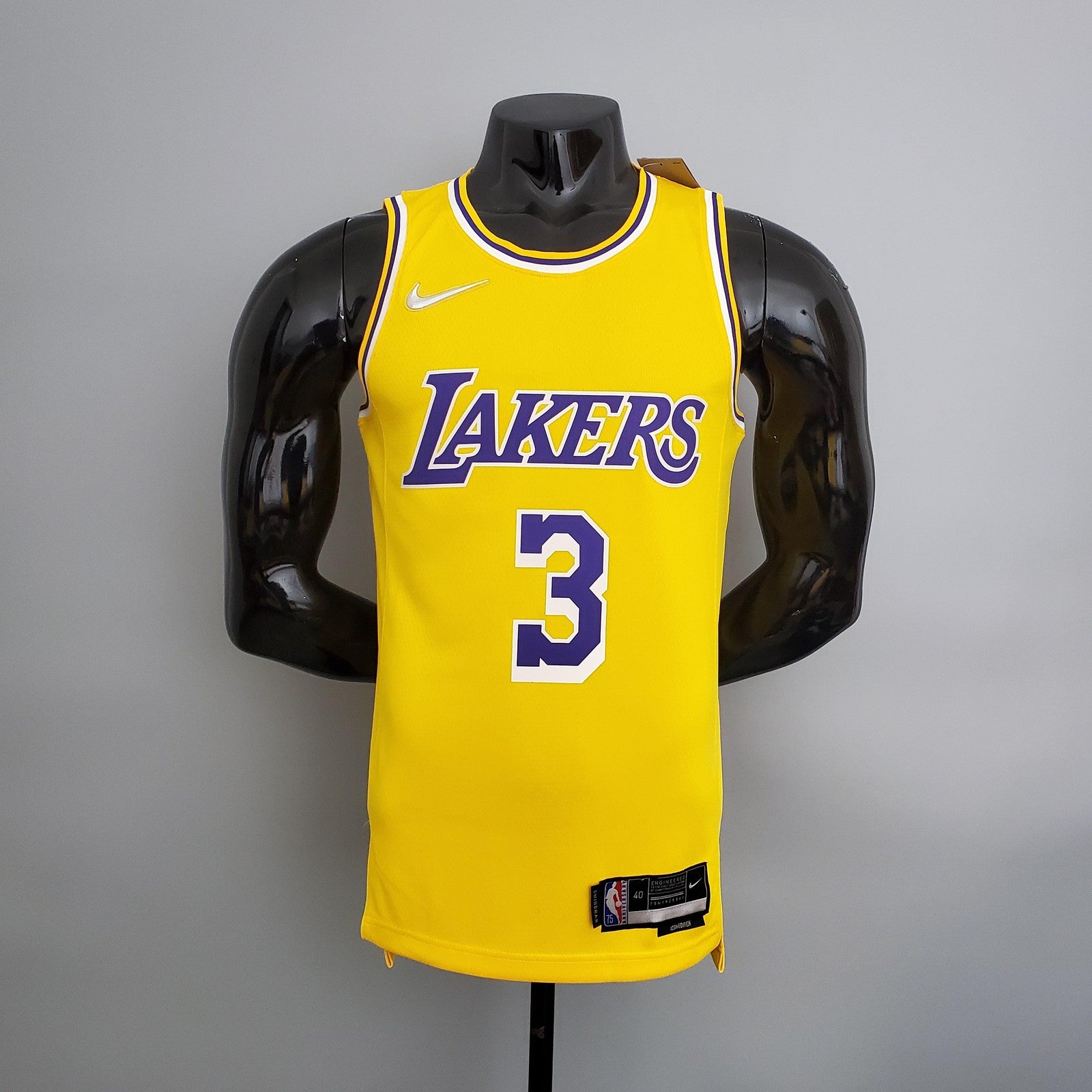 75th Anniversary Lakers Yellow Nba Jersey