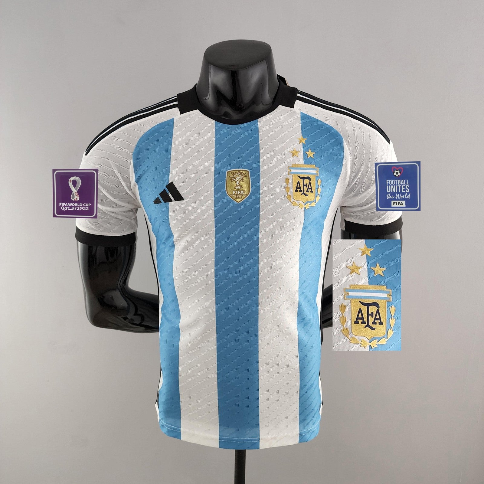 2022 Argentina 3 Star World Cup Jersey Home