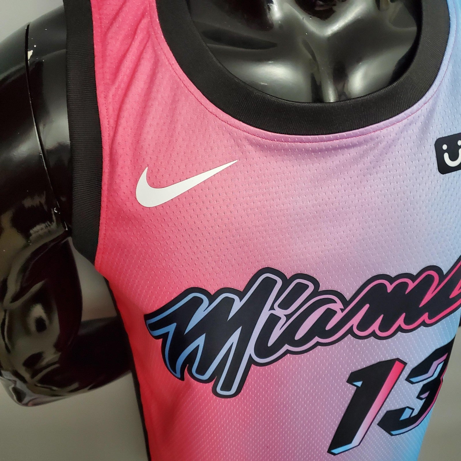 New Miami Heat Adebayo#13 City Edition Pink Blue Gradient Color (support Customization)