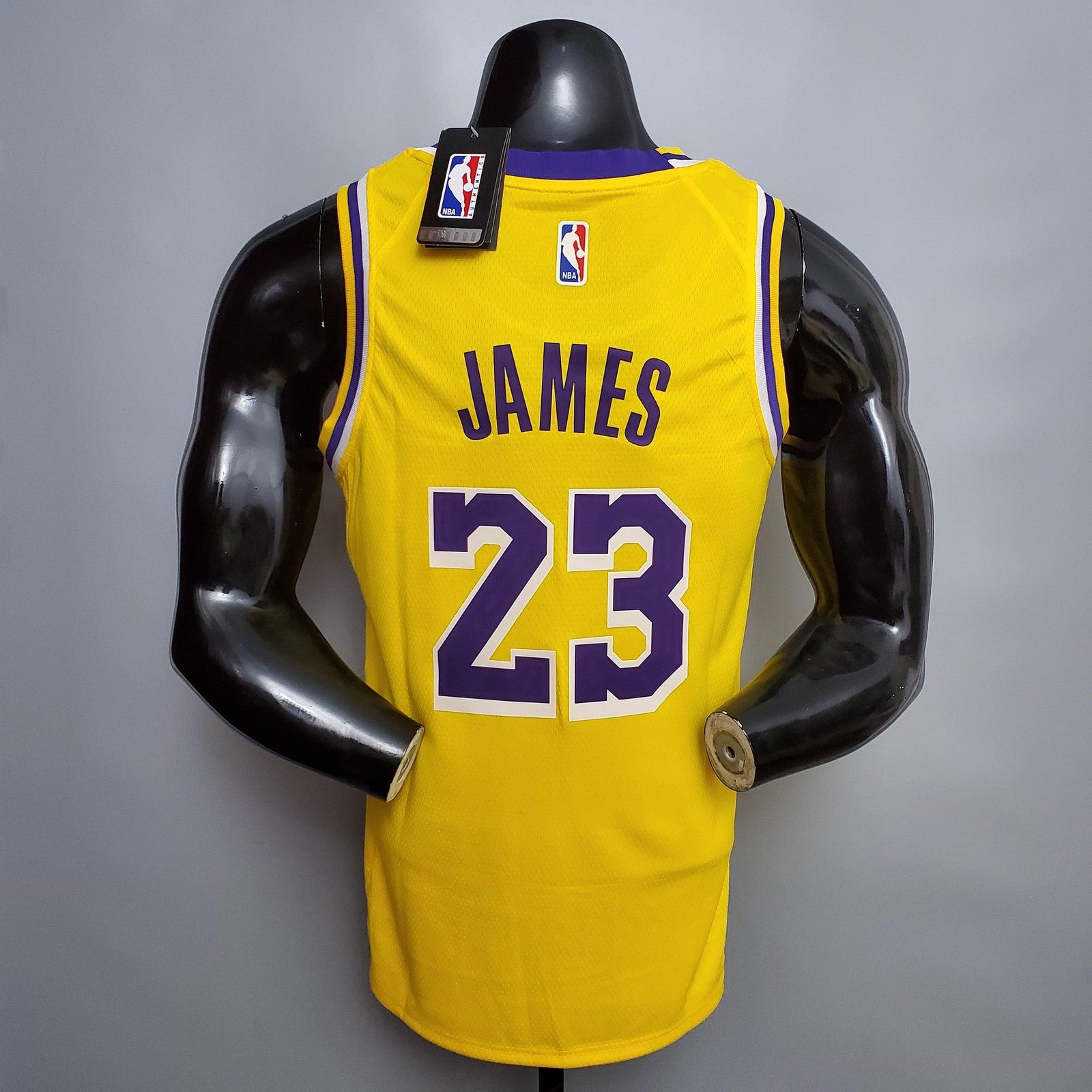 James #23 Lakers Round Neck Yellow Nba Jersey Nike Connect Recognition