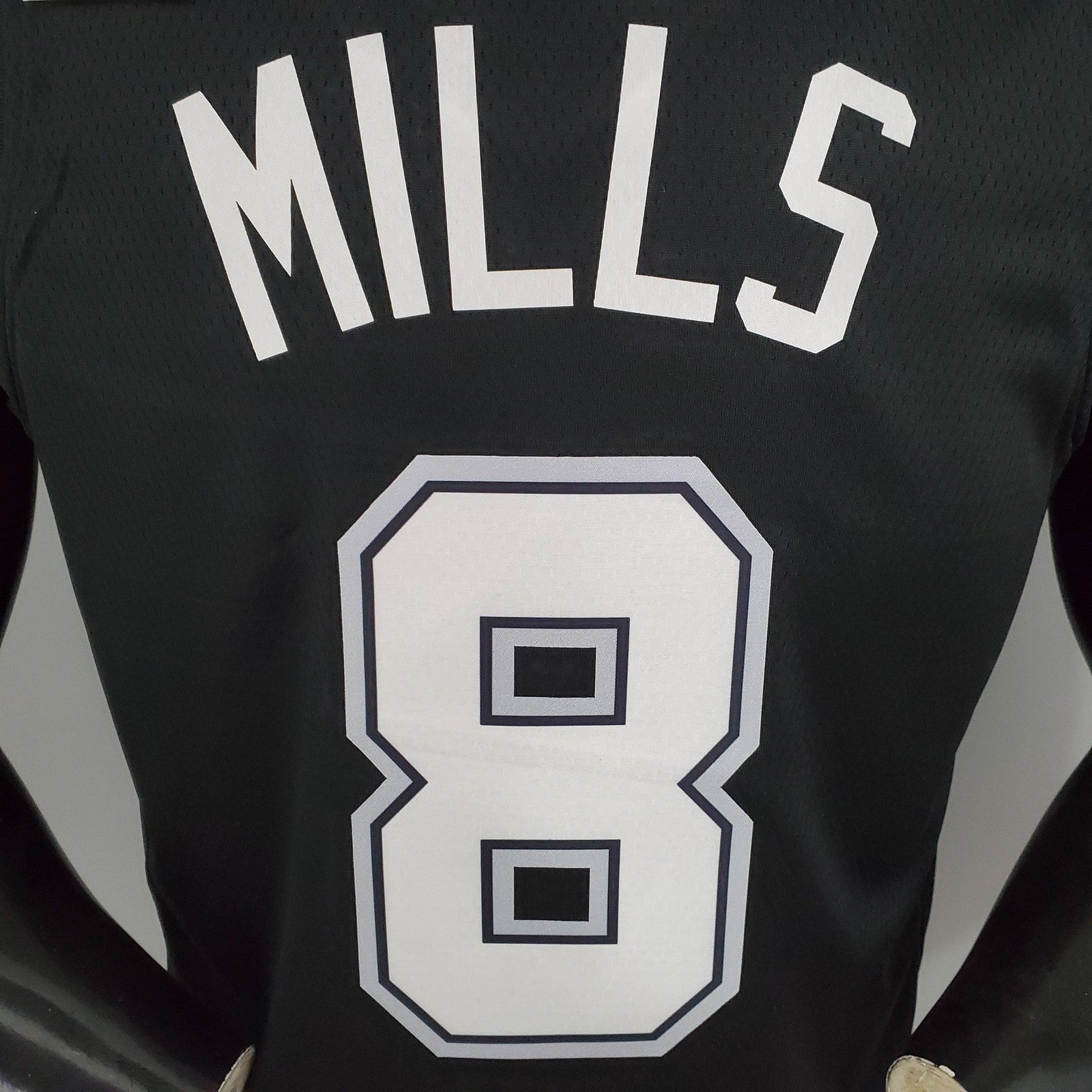 New Mills#8 Season Spurs City Edition Black Nba Jersey