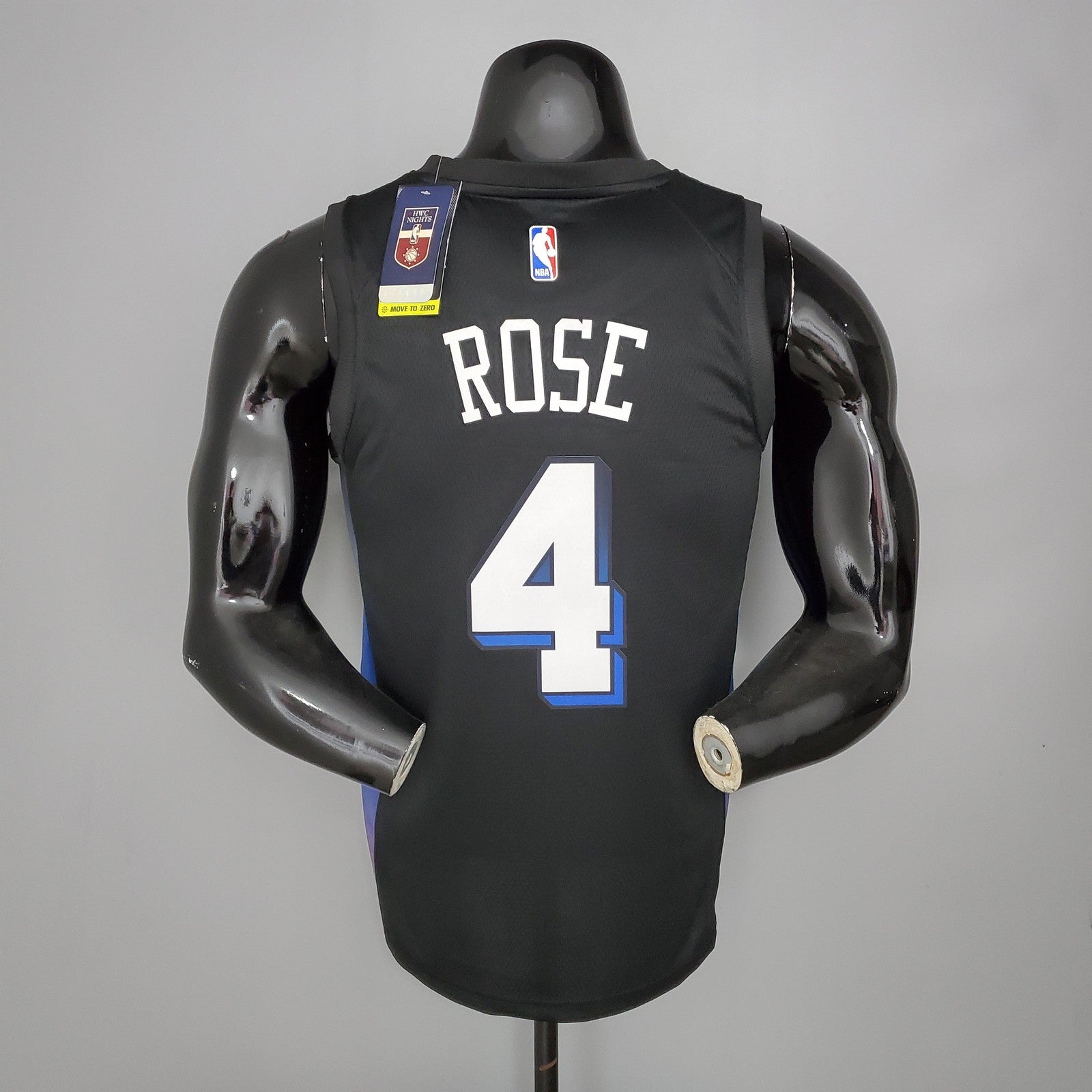Rose#4 Knicks City Edition Black Nba Jersey
