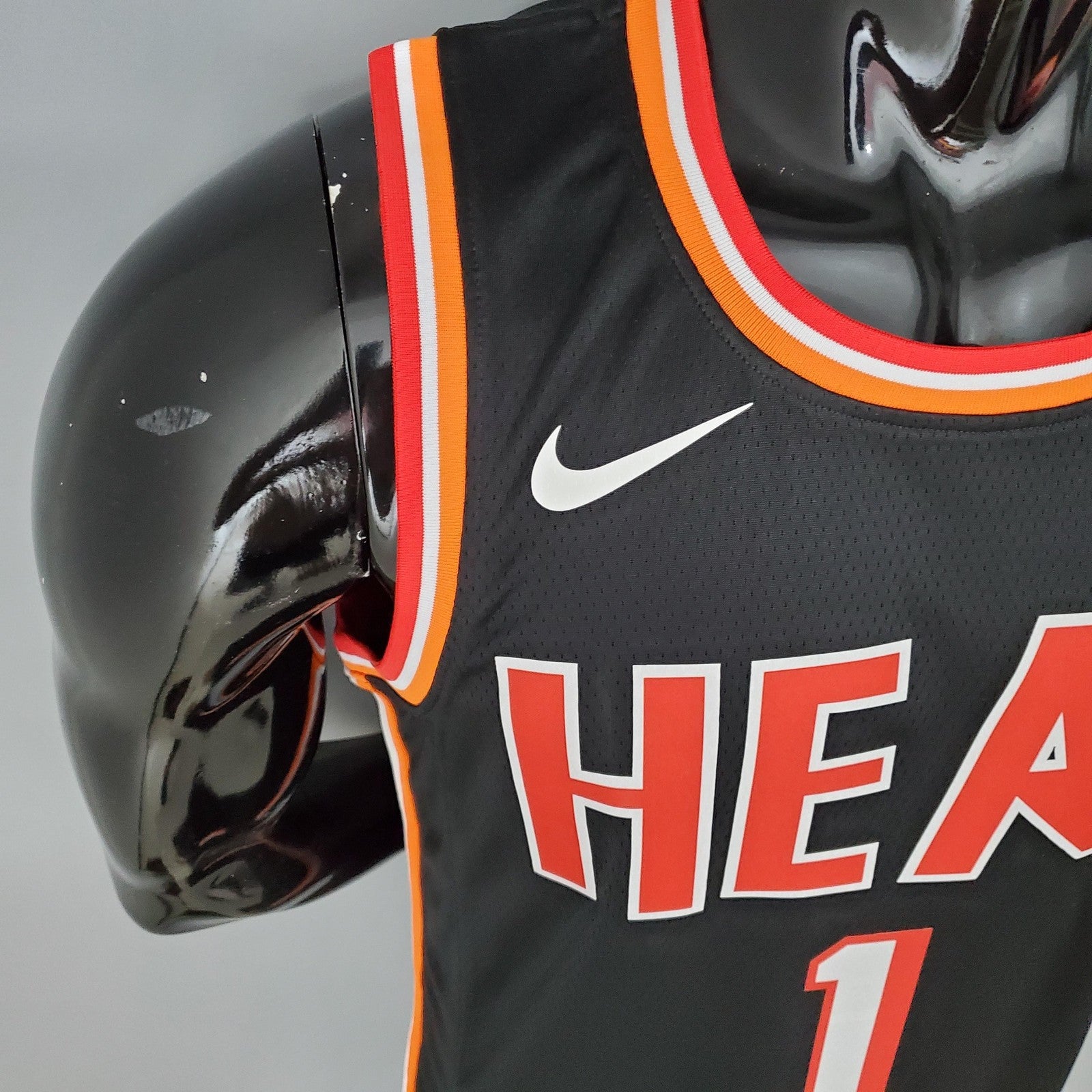 2018 Bosh#1 Heat Retro Night Black Nba Jersey