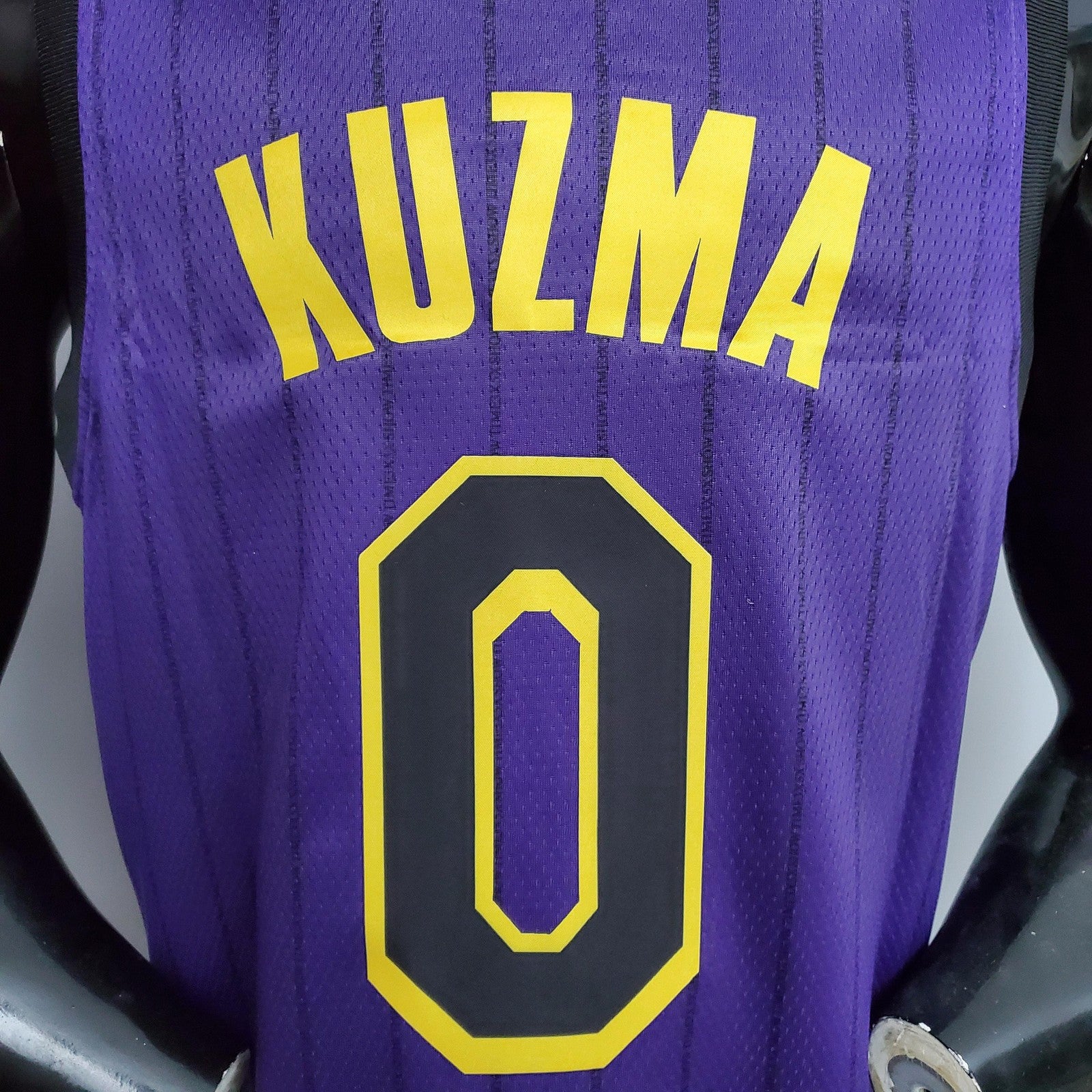 Kuzma #0 Lakers Round Neck Purple Nba Jersey Nike Connect Recognition